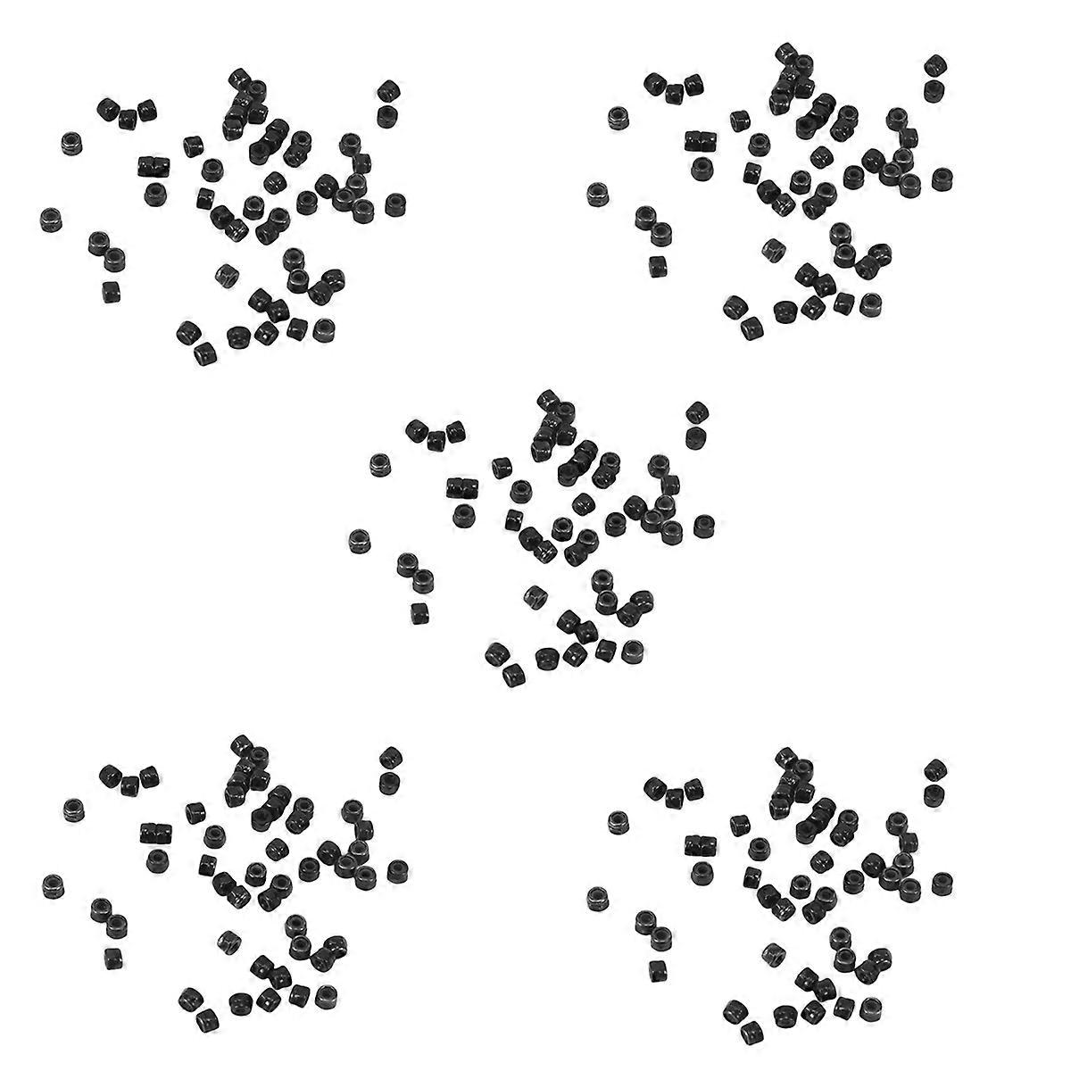 M2 Zinc Plated Nylock Nylon Insert Hex Lock Nuts Black 250Pcs