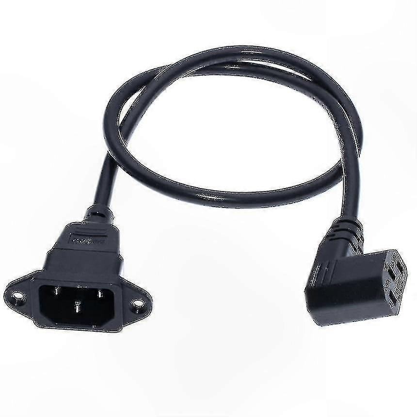 C14 to C13 Extension Cord with Screw Holes - Power Adapter Cable for Equipment Connection