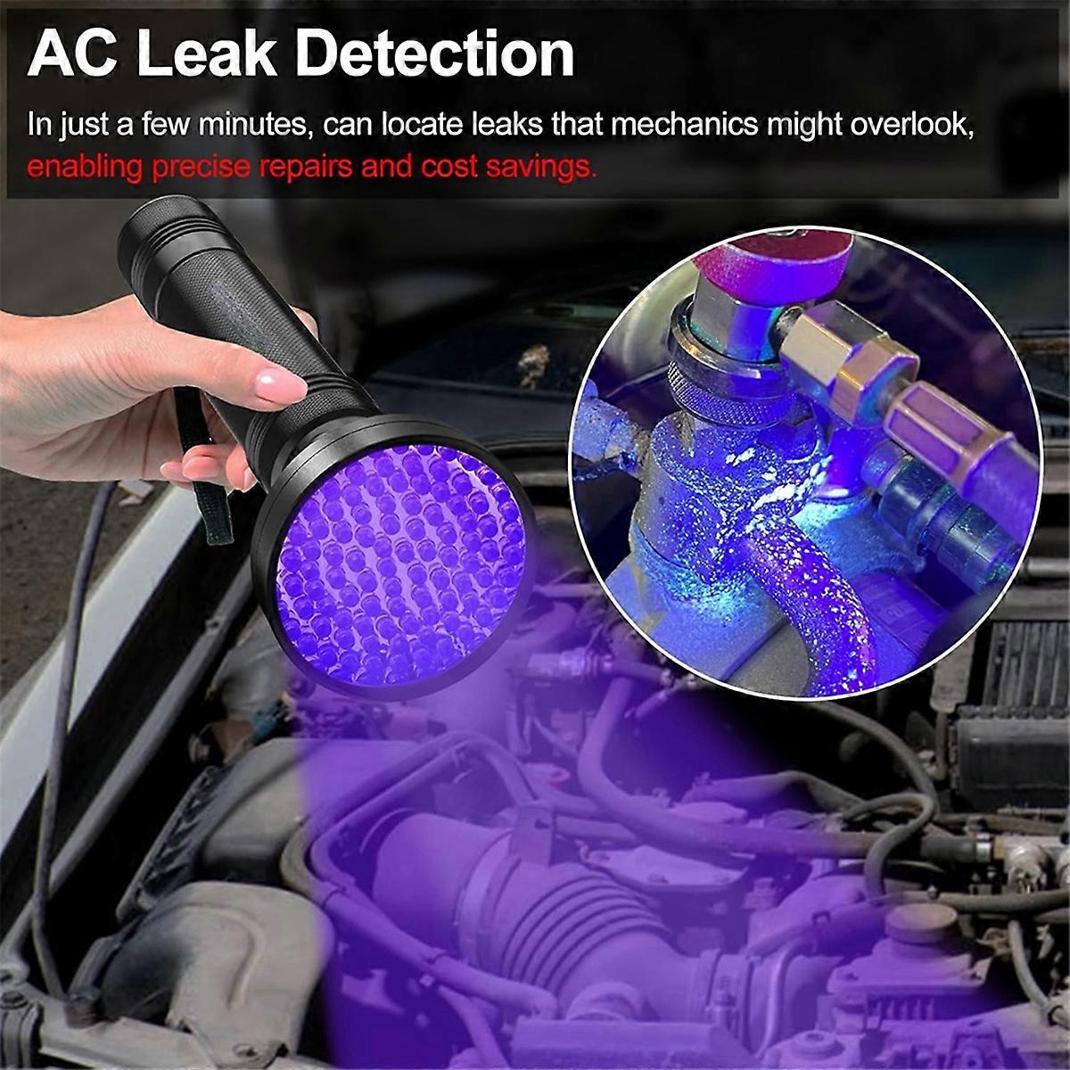Air Conditioner Leak Detection 100 LED Car AC UV Dye Leak Detector - Automotive Professional Tool