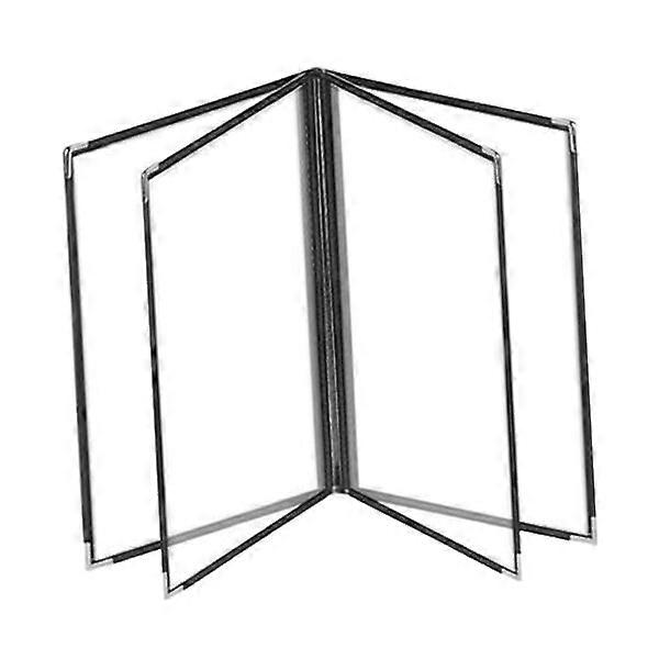 Restaurant menu holder, double transparent pages, suitable for multiple venues