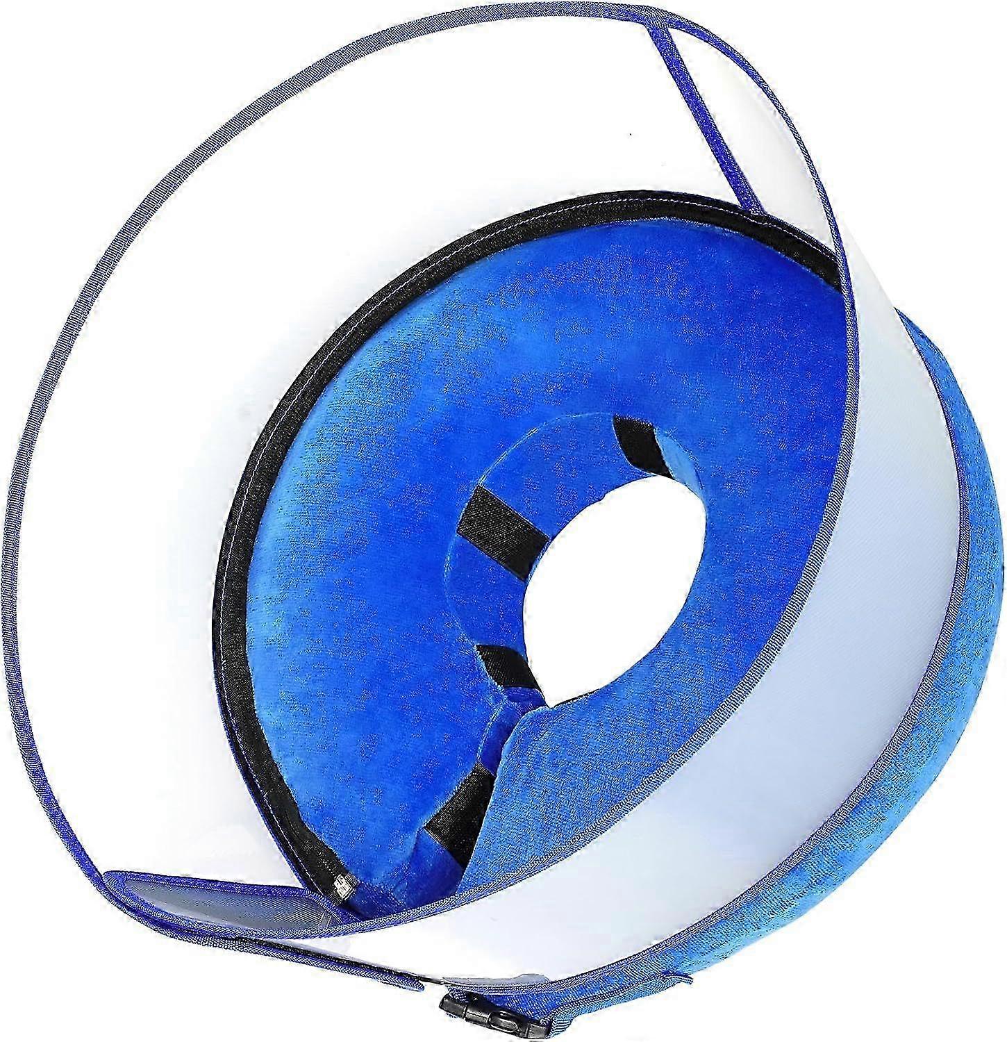 WJSMInflatable Dog Cone Collar, Soft Dog Donut Collar After Surgery, 2-in-1 Dog Cone Alternative with Detachable Anti-Licking Shield, Soft Cone for Do