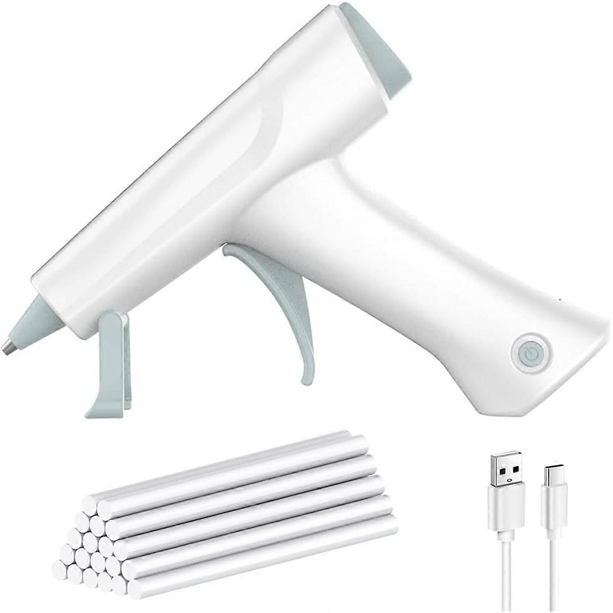 Cordless Hot Glue ,Type-C Rechargeable 2600mAh Battery Powered, Ideal for School Crafts DIY, with 2
