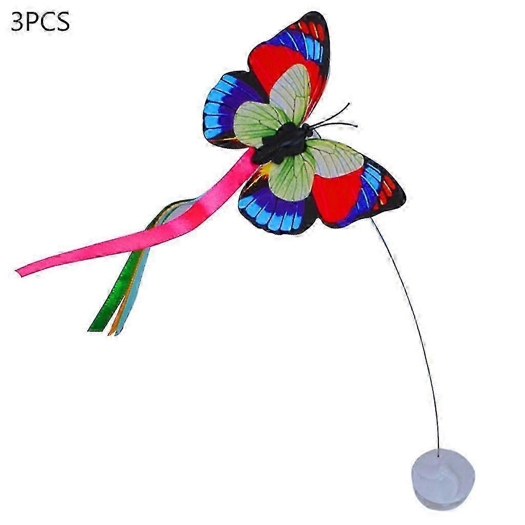 Butterfly refills for cat teaser with rotating electric flutter
