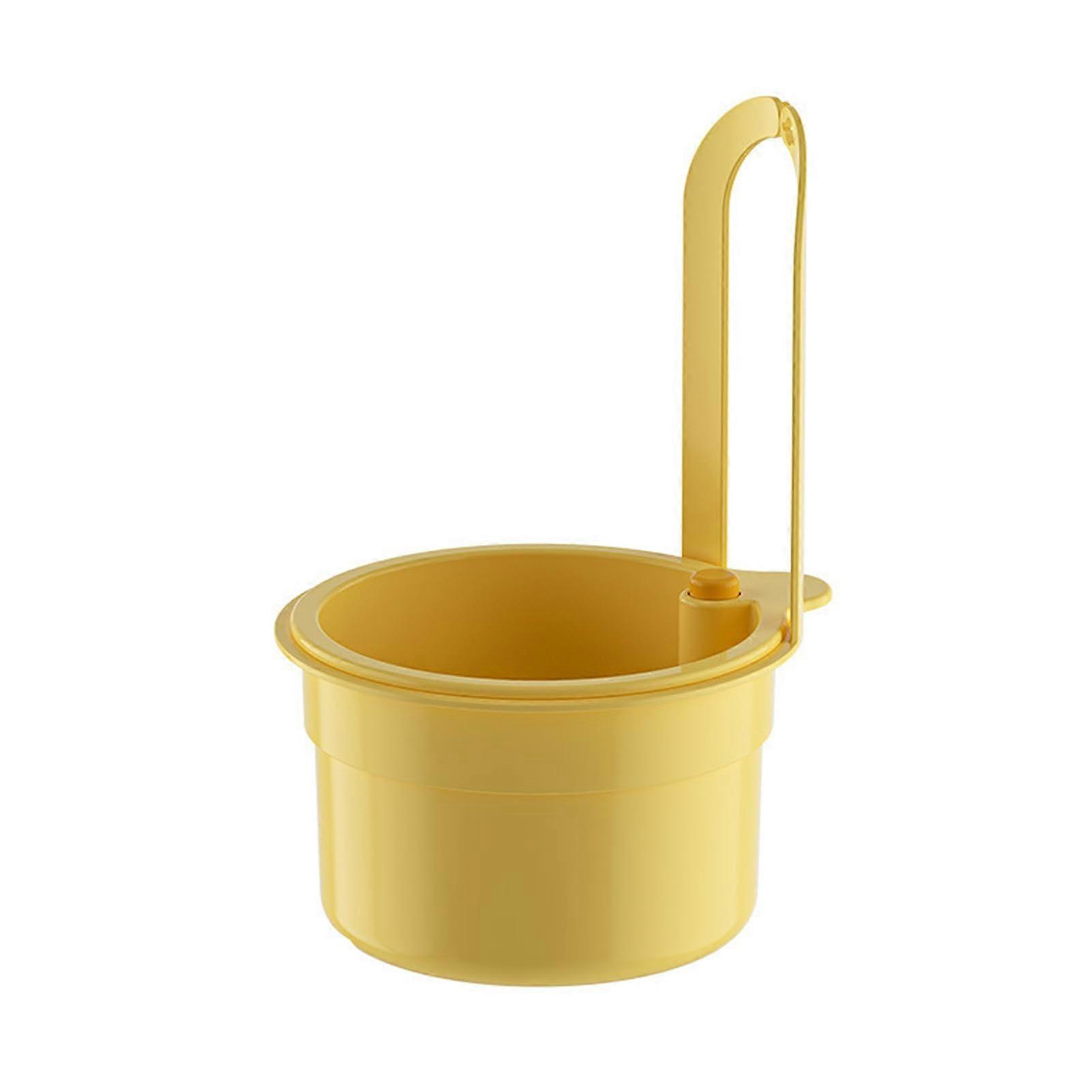 Adjustable Sink Bag Kitchen Storage Basket, Food Residue Filter, ABS Plastic, Yellow
