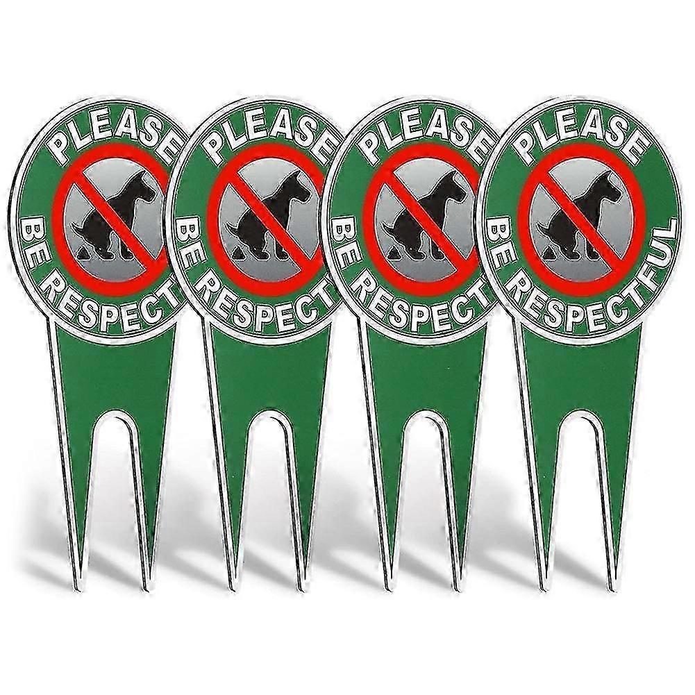 4 قطع لا توجد علامات أنبوب للكلاب كن محترما لا توجد علامات حديقة للكلاب لا توجد علامات أنبوب الكلب في الفناء