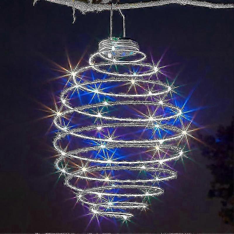 LED حديقة ضوء حلزوني يعمل بالطاقة الشمسية معلقة 50 سم