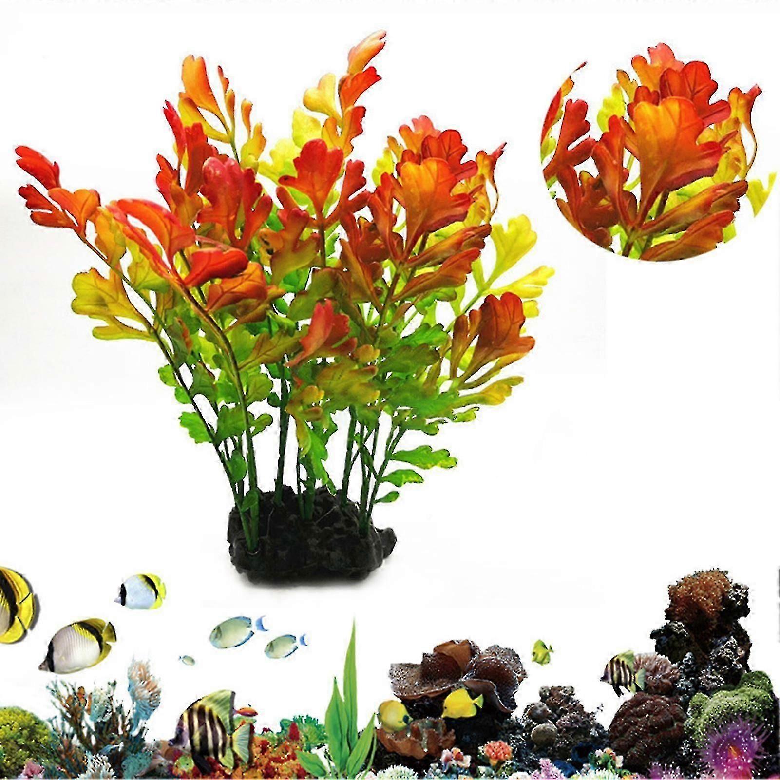 النباتات المائية الاصطناعية تحت الماء العشب خزان الأسماك الحلي المناظر الطبيعية الديكور