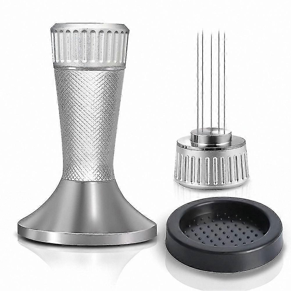 53.3mm Coffee Tamper with Stirrer, 2-in-1 Espresso Distribution Tool for Baristas