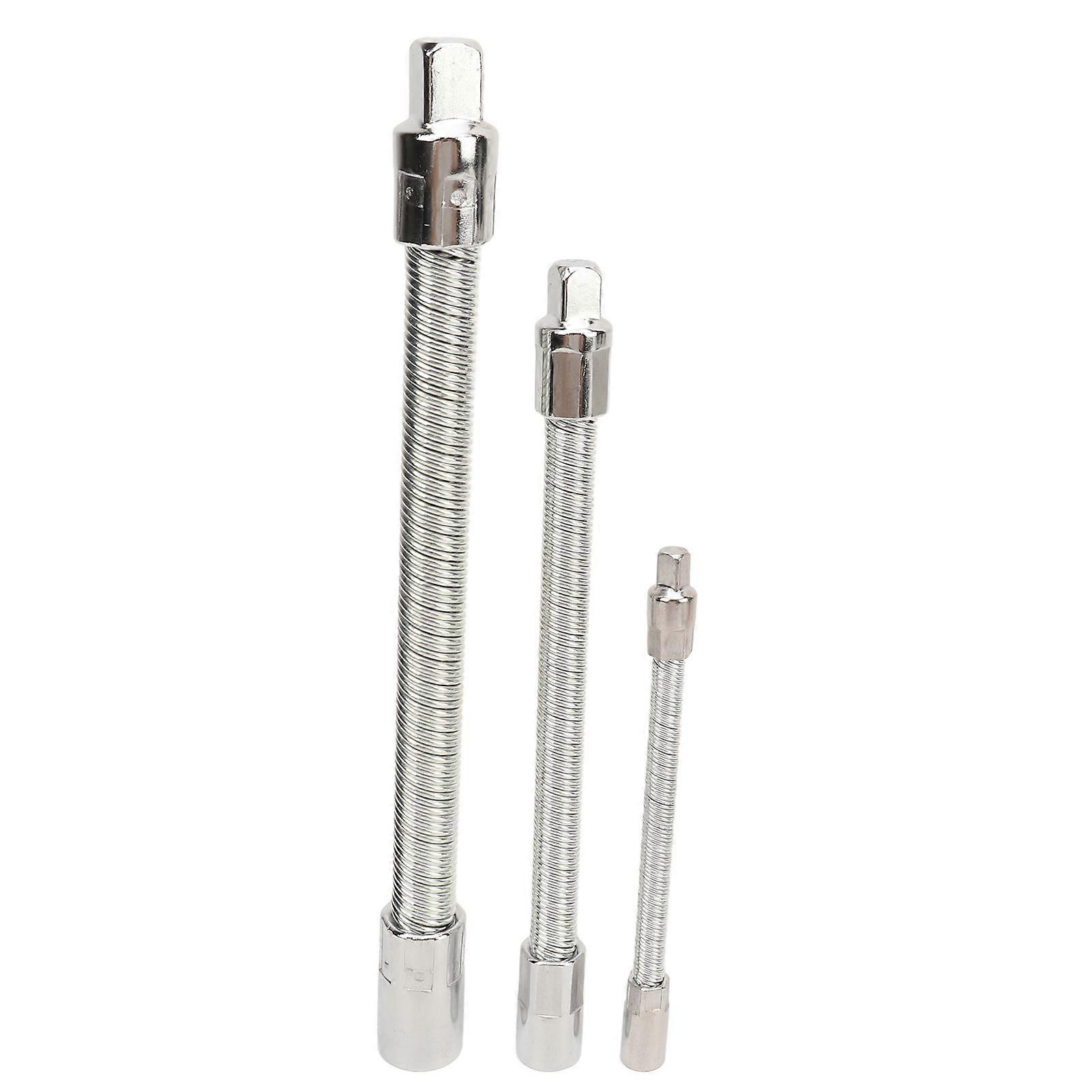 3PCS Flexible Extension Rods Wrench Socket Universal Connecting Rod for Home Car Maintenance 1/4 3/8 1/2 Drive