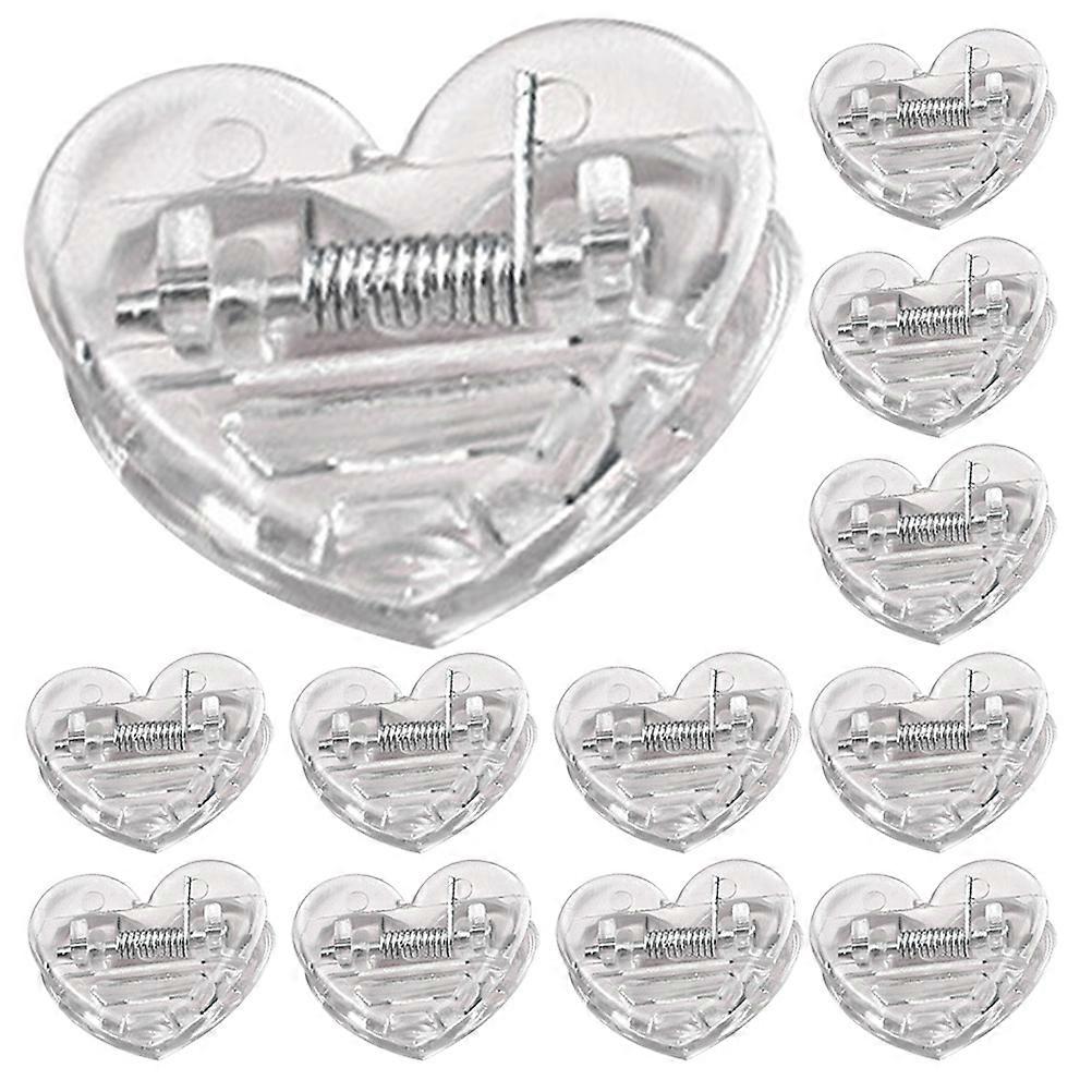 Heart Clips Clear Heart Shaped Clips for Fixing Use 24Pcs Transparent