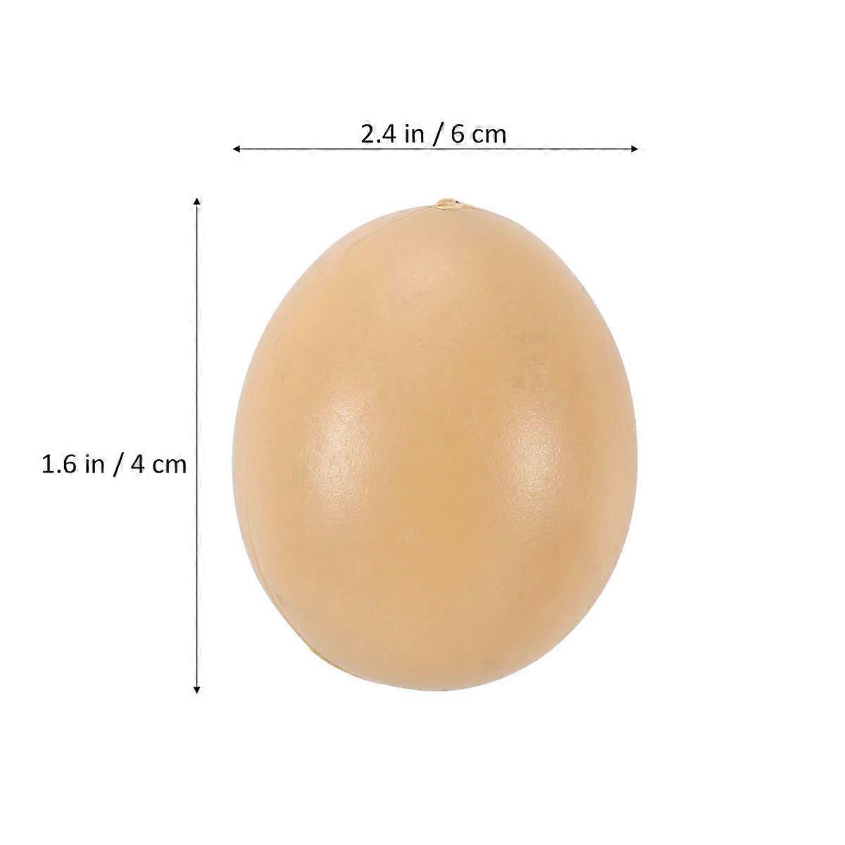 Fake Eggs Plastic Solid Eggs for Training Use 10Pcs Light Brown Color
