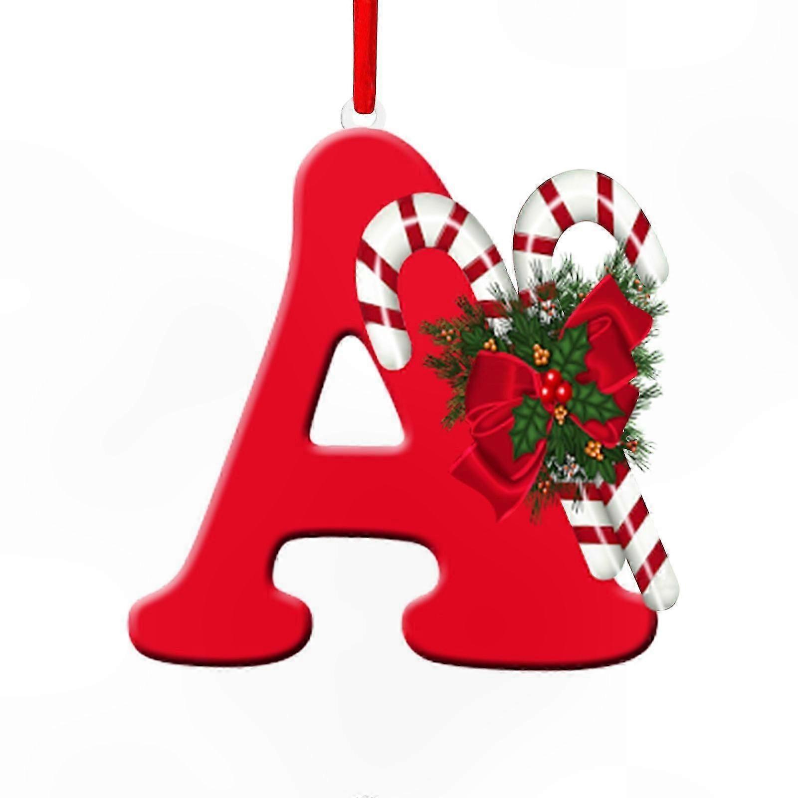 26 Letter Hanging Ornaments for DIY Christmas Tree Decorations Pendant Craft