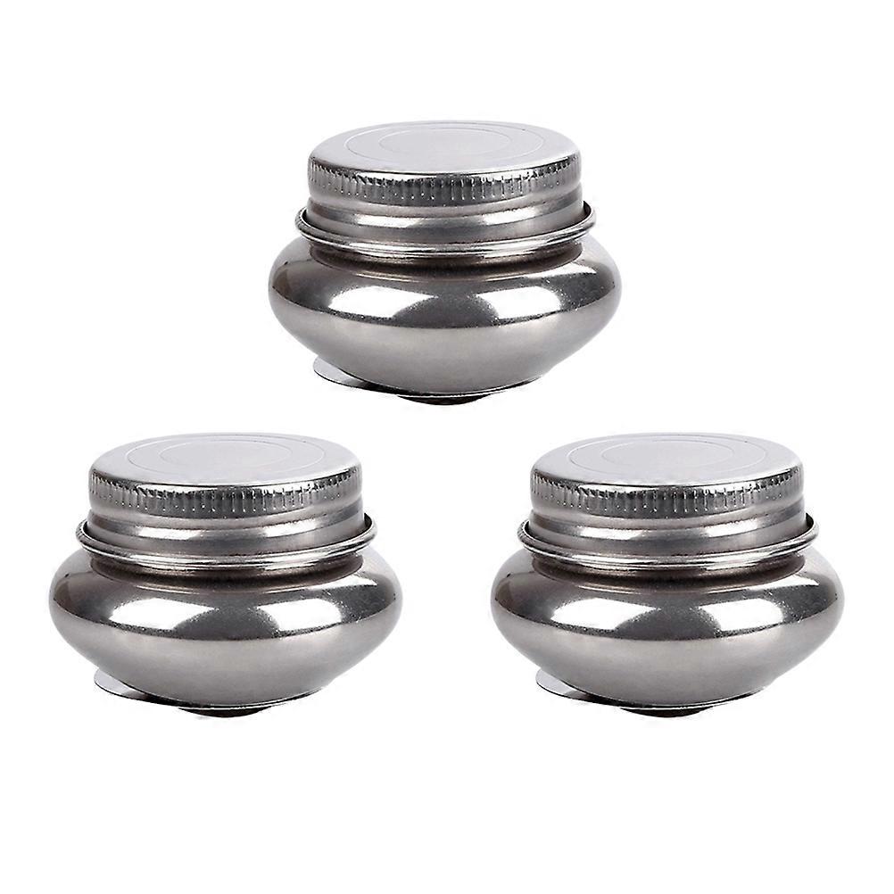 Oil Pot Painting Brush Washing Pot with Lid 3Pcs for Painting Use