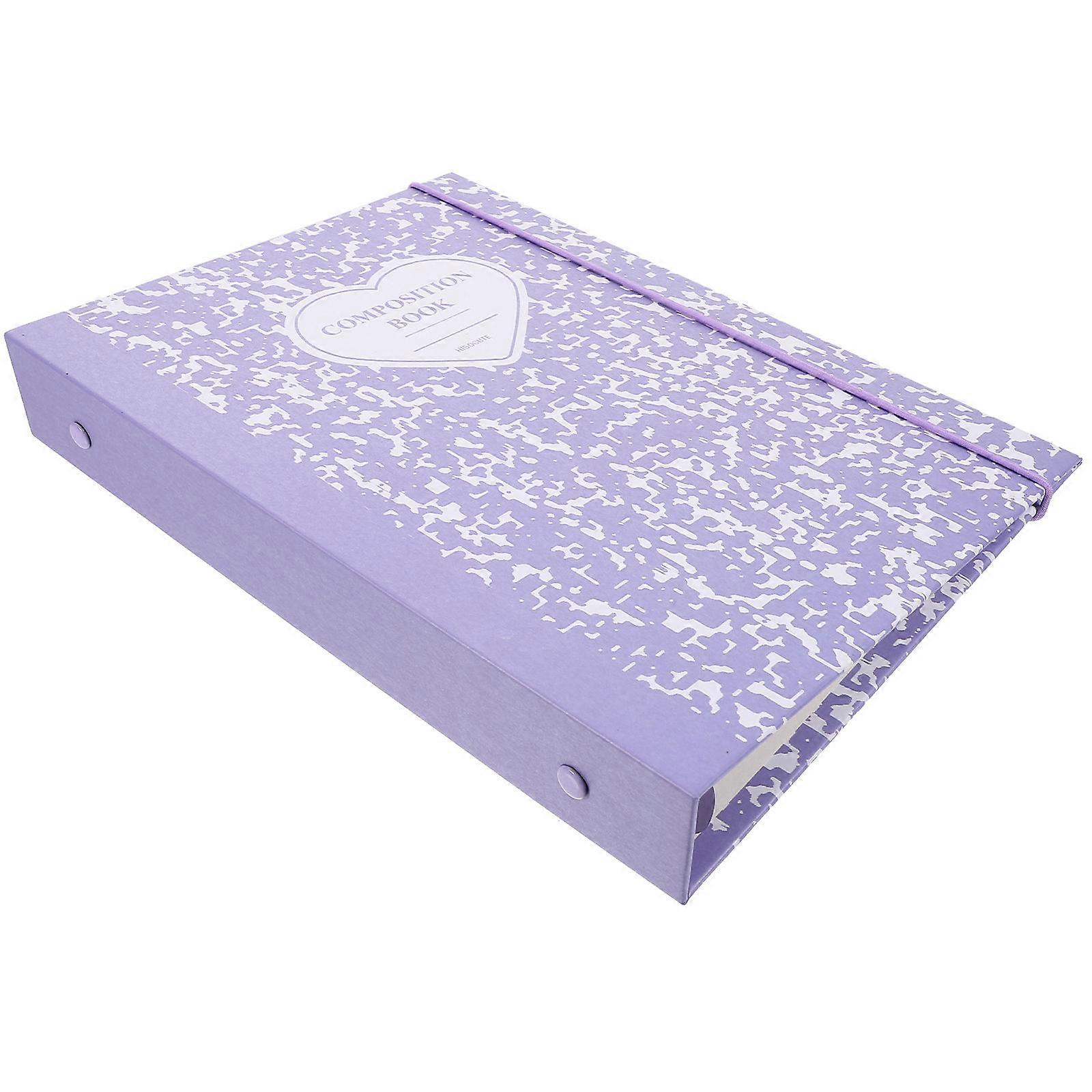 Refillable Purple Binder Cover Practical for Photo Album Making