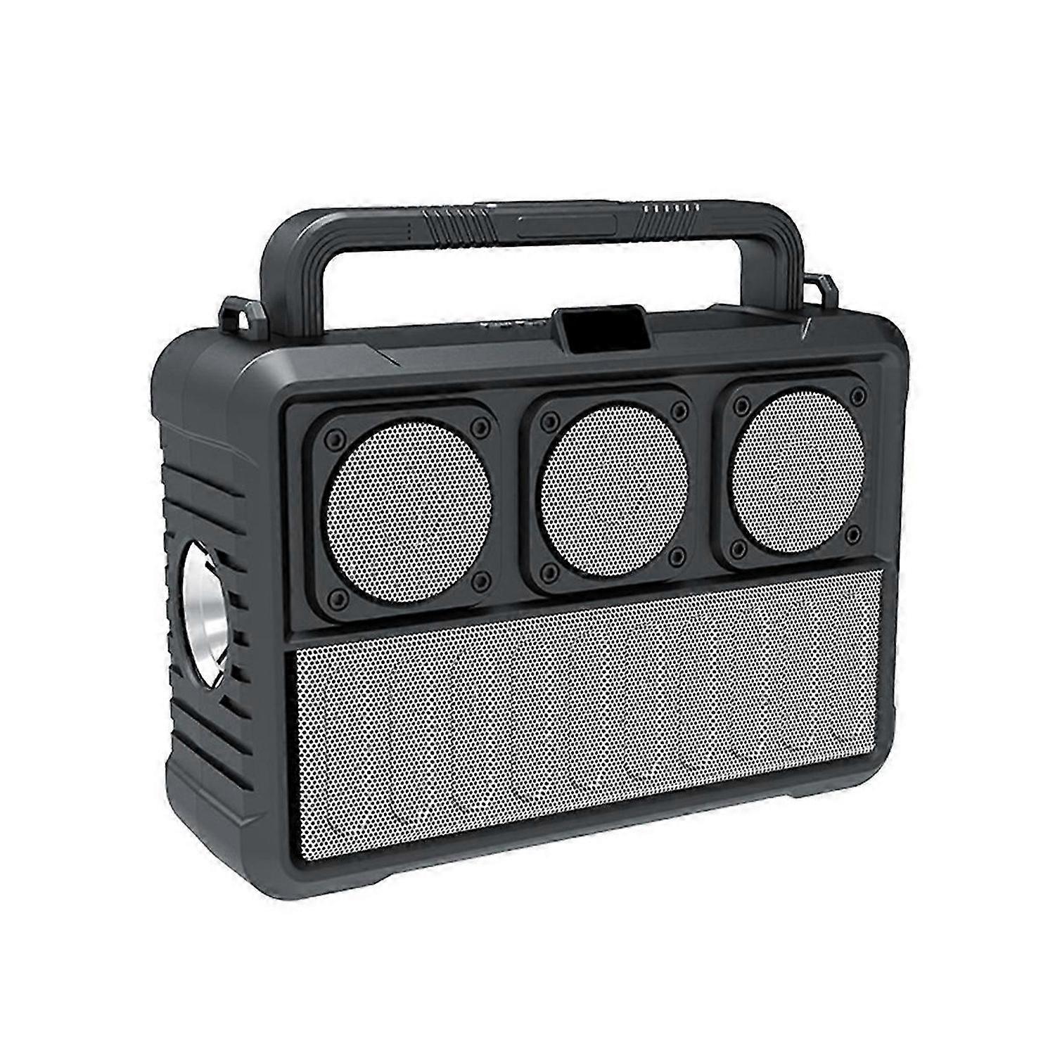 Solar Wireless Bluetooth Speaker Protable FM Radio Speakers Silver