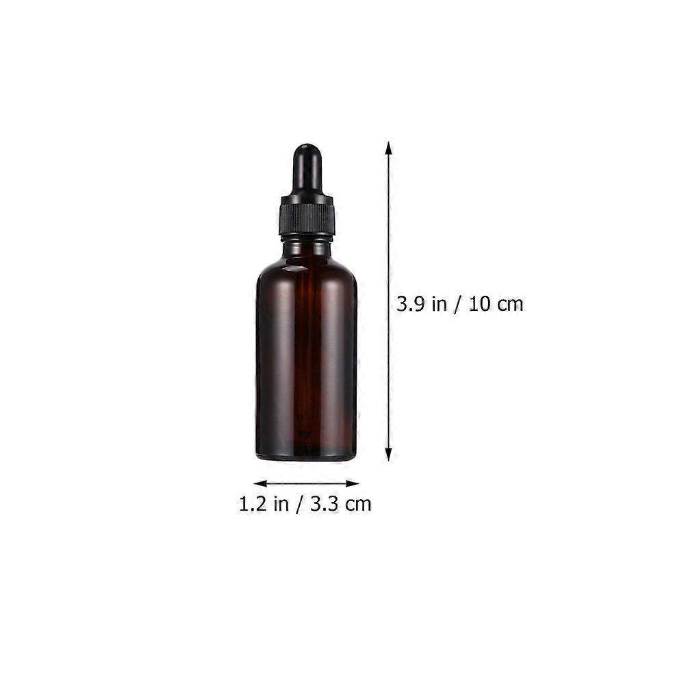 Essential Oils Dropper Bottles Home Use Glass Dark Brown Non-Leakage 10Pcs