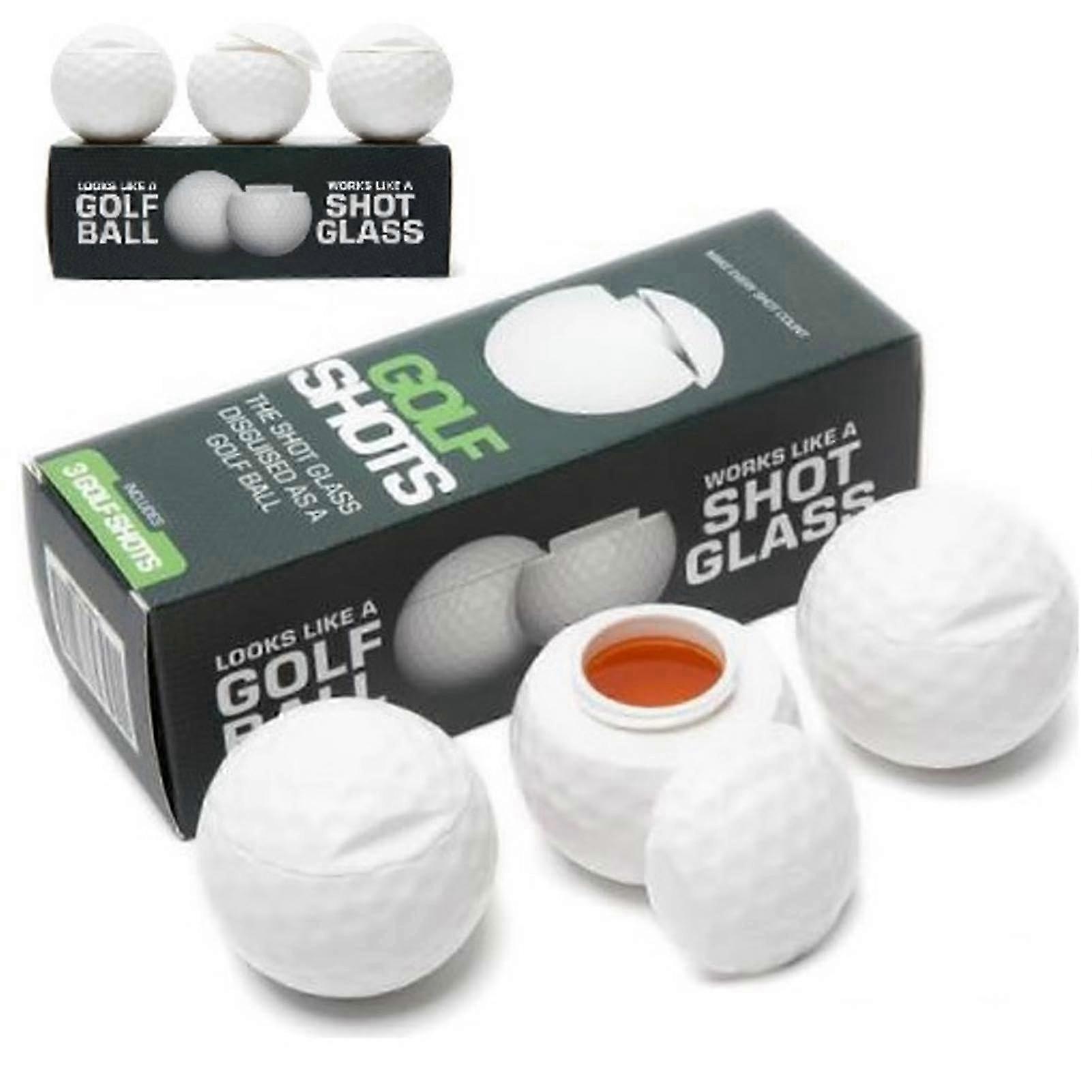 Golf Ball Cups, 3-Piece Set with Lids, Durable and Reusable Glass
