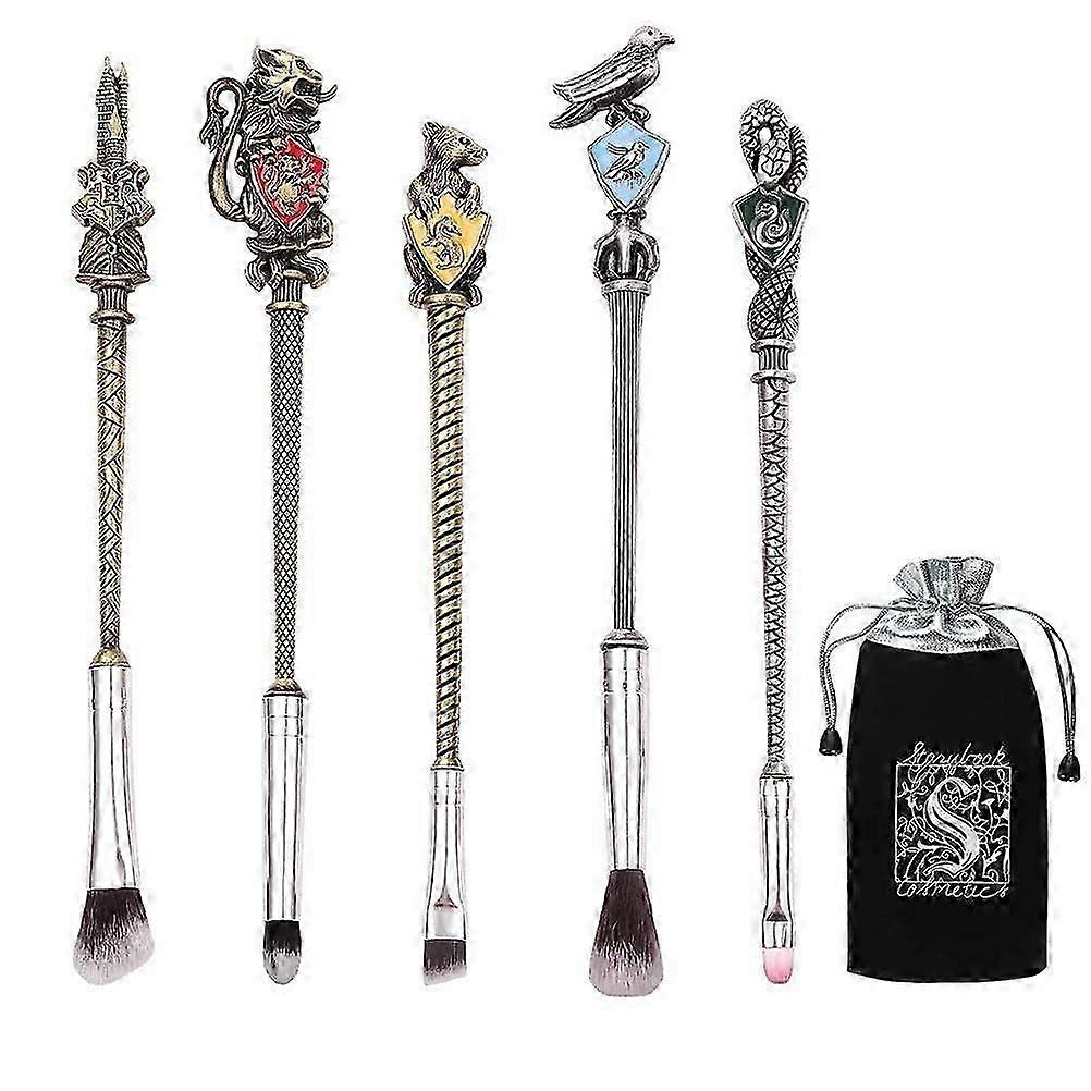 Magic Makeup Brush Set: UK Collection with Bag for Foundation, Eyeliner, and Lip Application