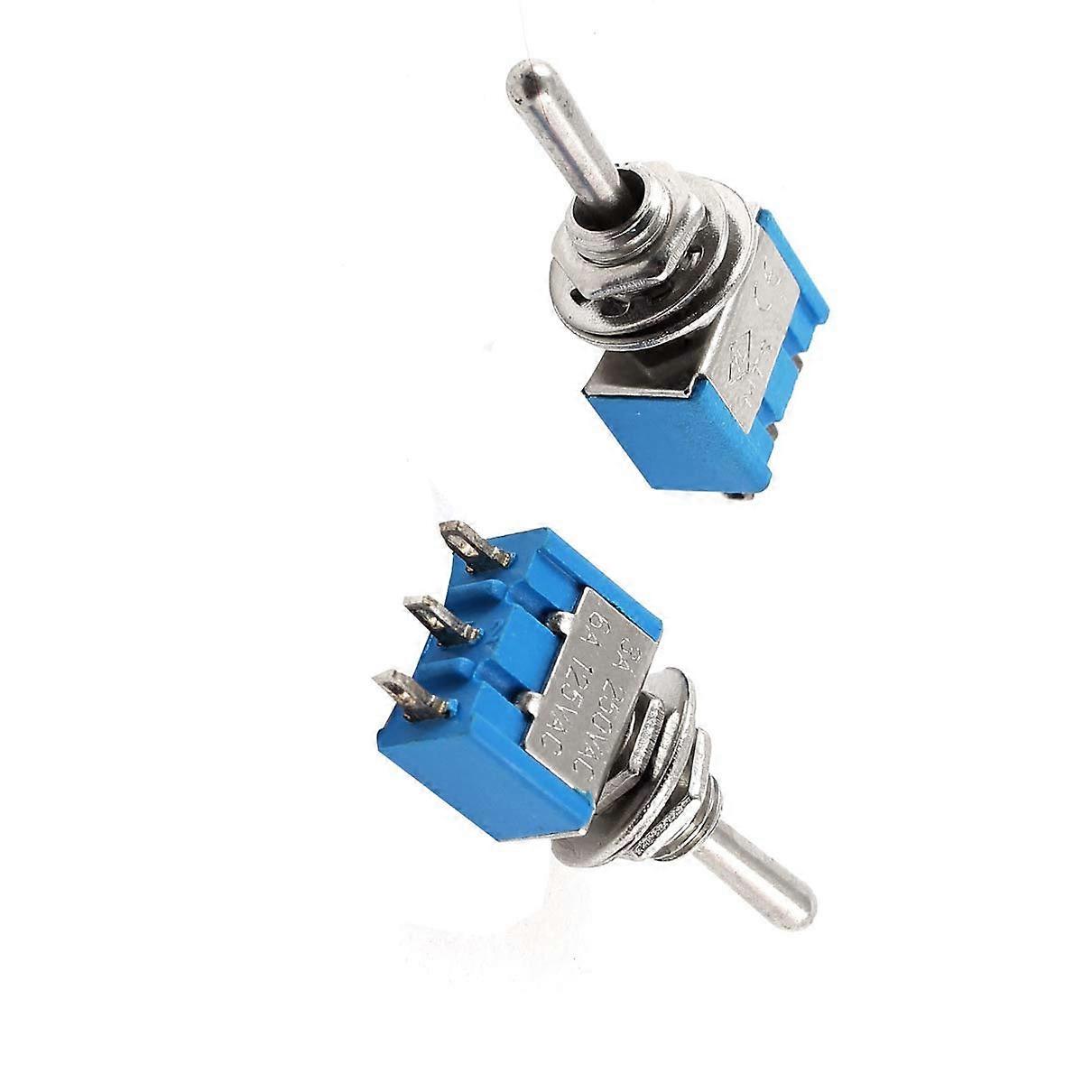 SPDT MTS103 Latching Toggle Switch 125V/AC 6A, 250V/AC 3A Two Pack
