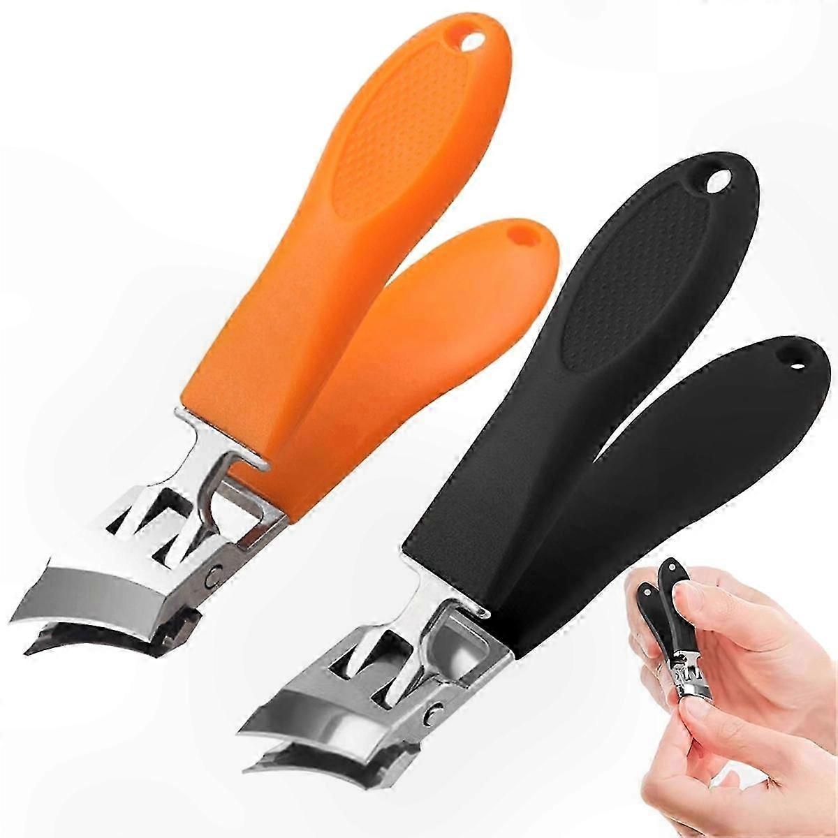 Wide Jaw Nail Trimmer with Angled Tip and Splash-Free Feature for Men