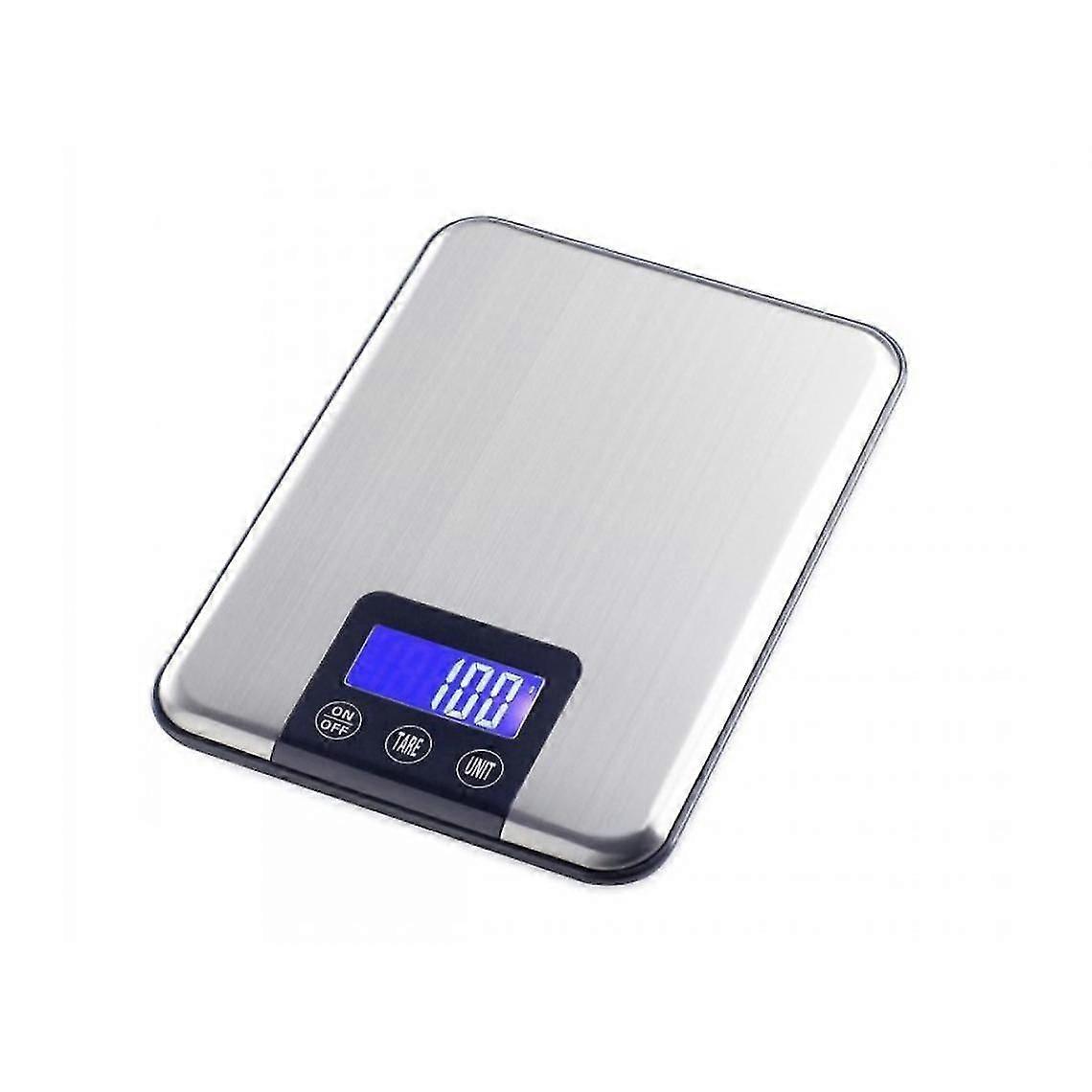 Large Kitchen Electronic Scale Maximum Capacity Digital Food Weight Scale Ultra-thin Stainless Steel Scale Touch Button(silver)