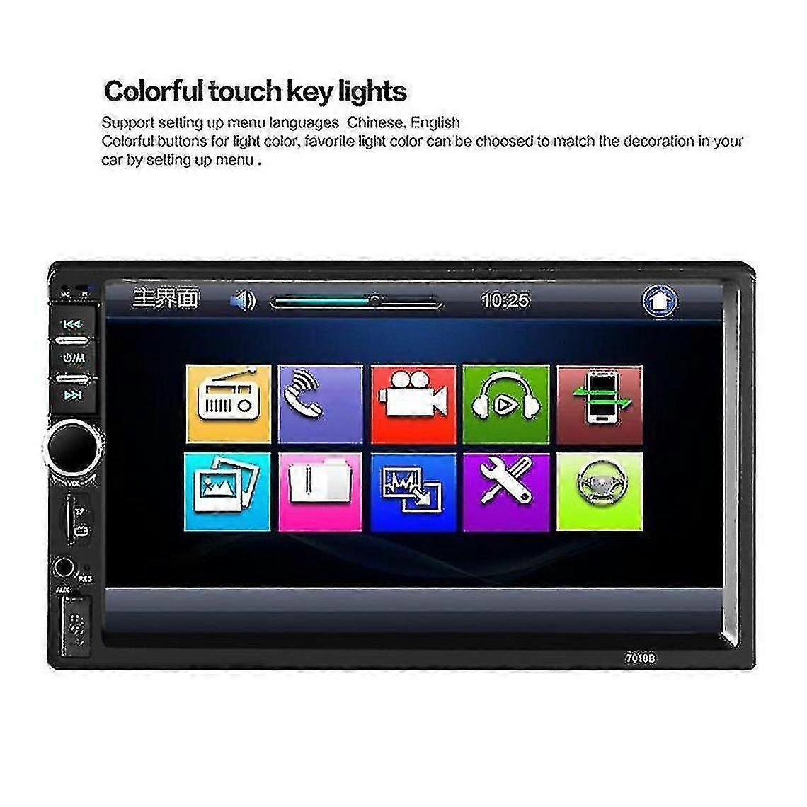 7018 Bluetooth Lcd Display Touch Screen Car Dvd Streaming Multimedia Audio Player