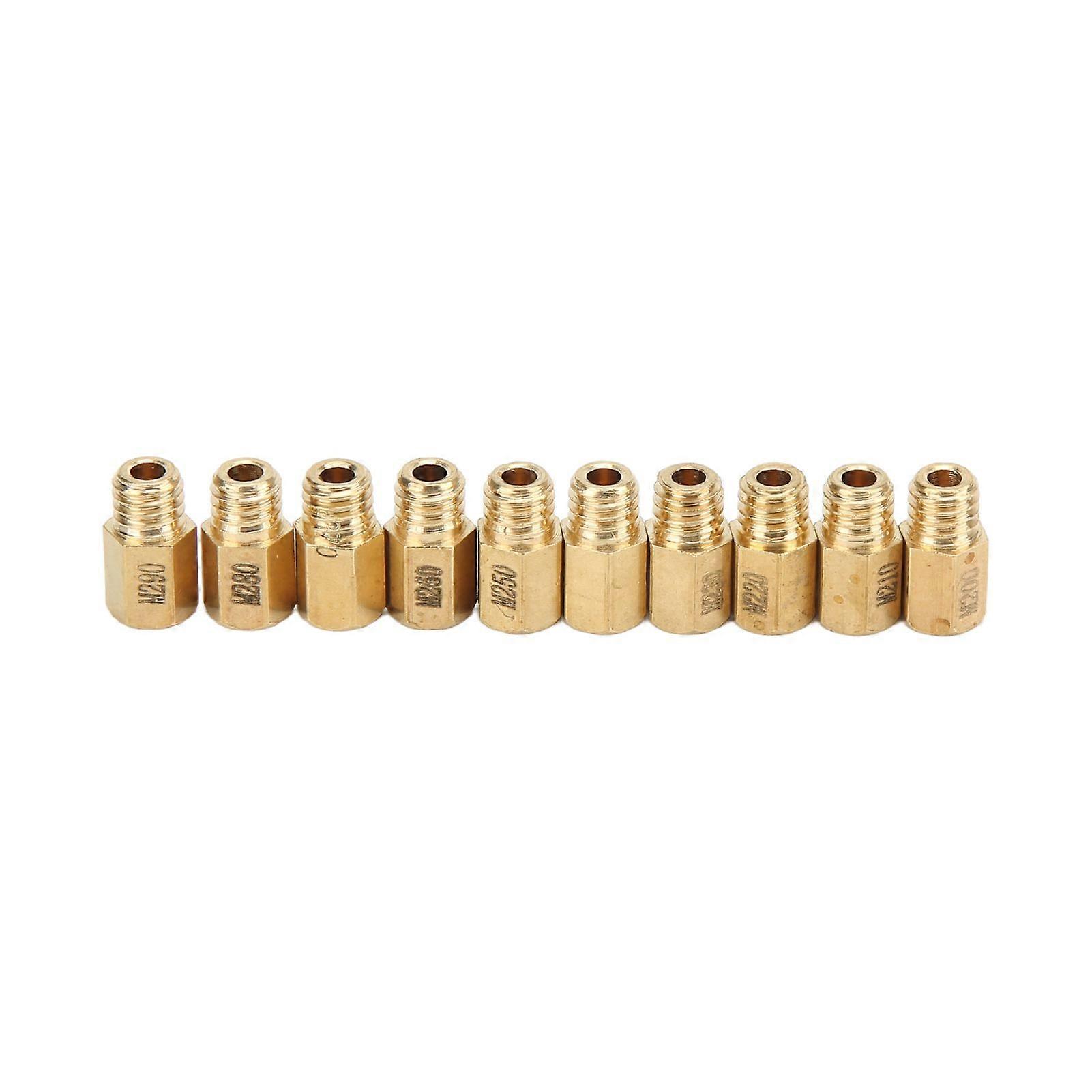 10Pcs/Set Carburetor Main Jet Solid Brass Replacement for Mikuni VM TM TMX Carb 200290