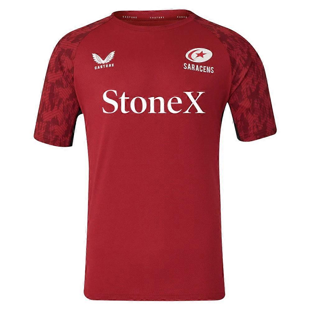 2025-2026 Saracens Performance Short Sleeve Tee (Rythmic Red)