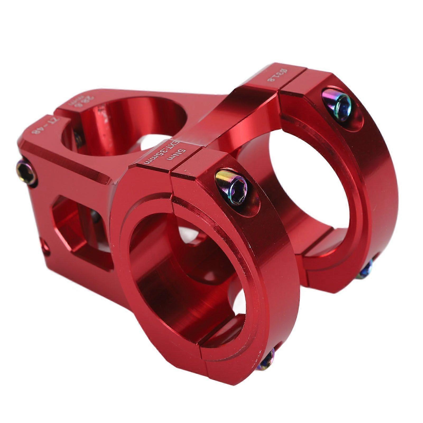 31.8mm Mountain Bike Stem Aluminum Alloy Lightweight DIY Short Handlebar Stem for Replacement Red