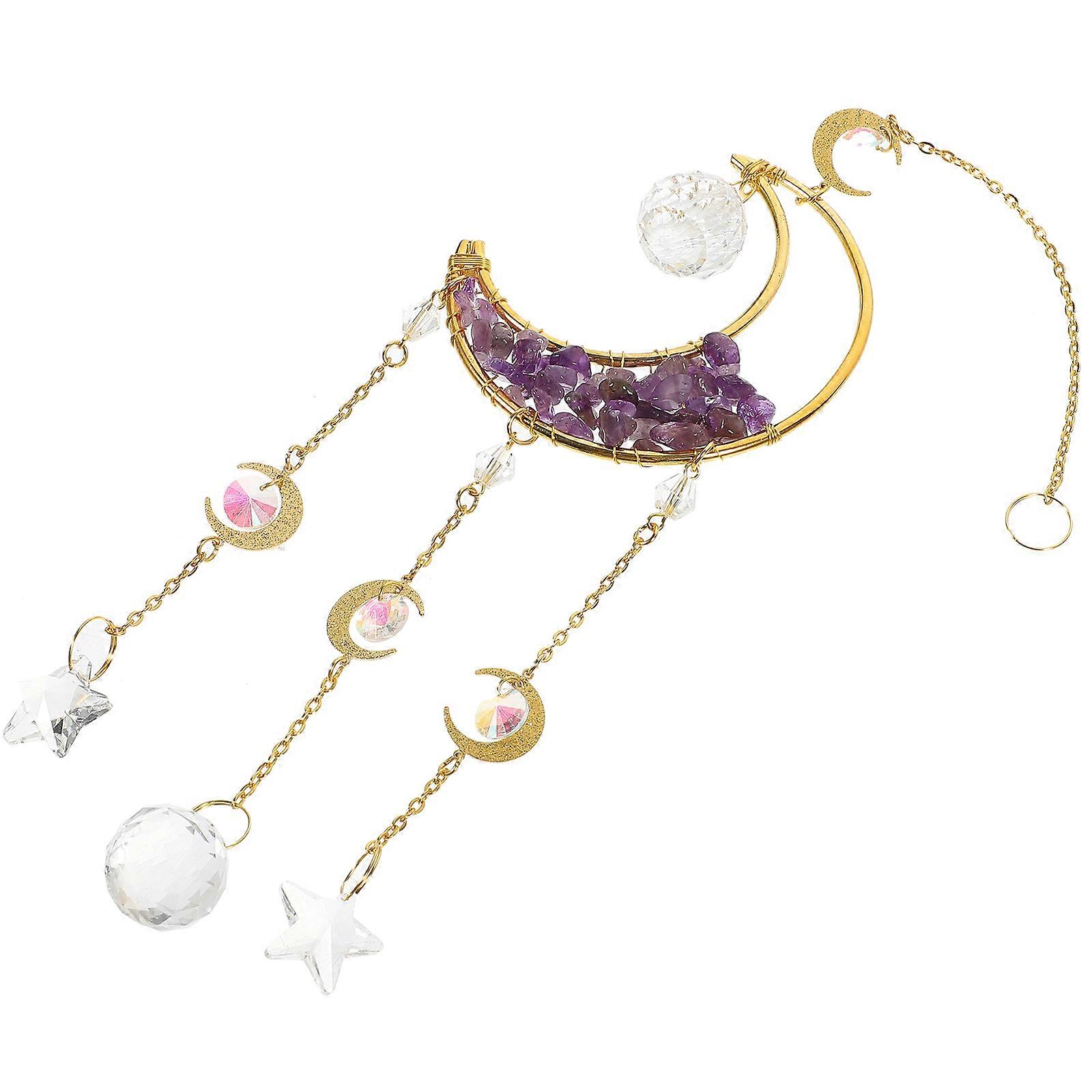 Hanging Decoration for Bedroom Window 5Pcs Violet Set