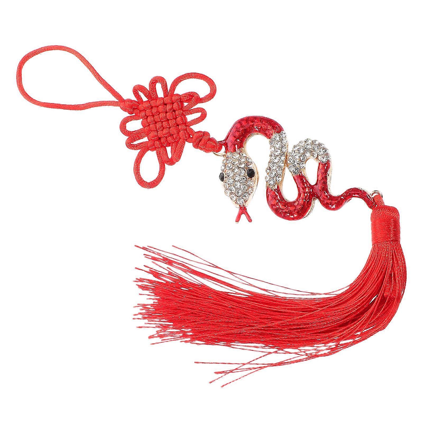 Chinese Snake Year Lucky Charm Tassel Ornaments for Hanging 4Pcs Set