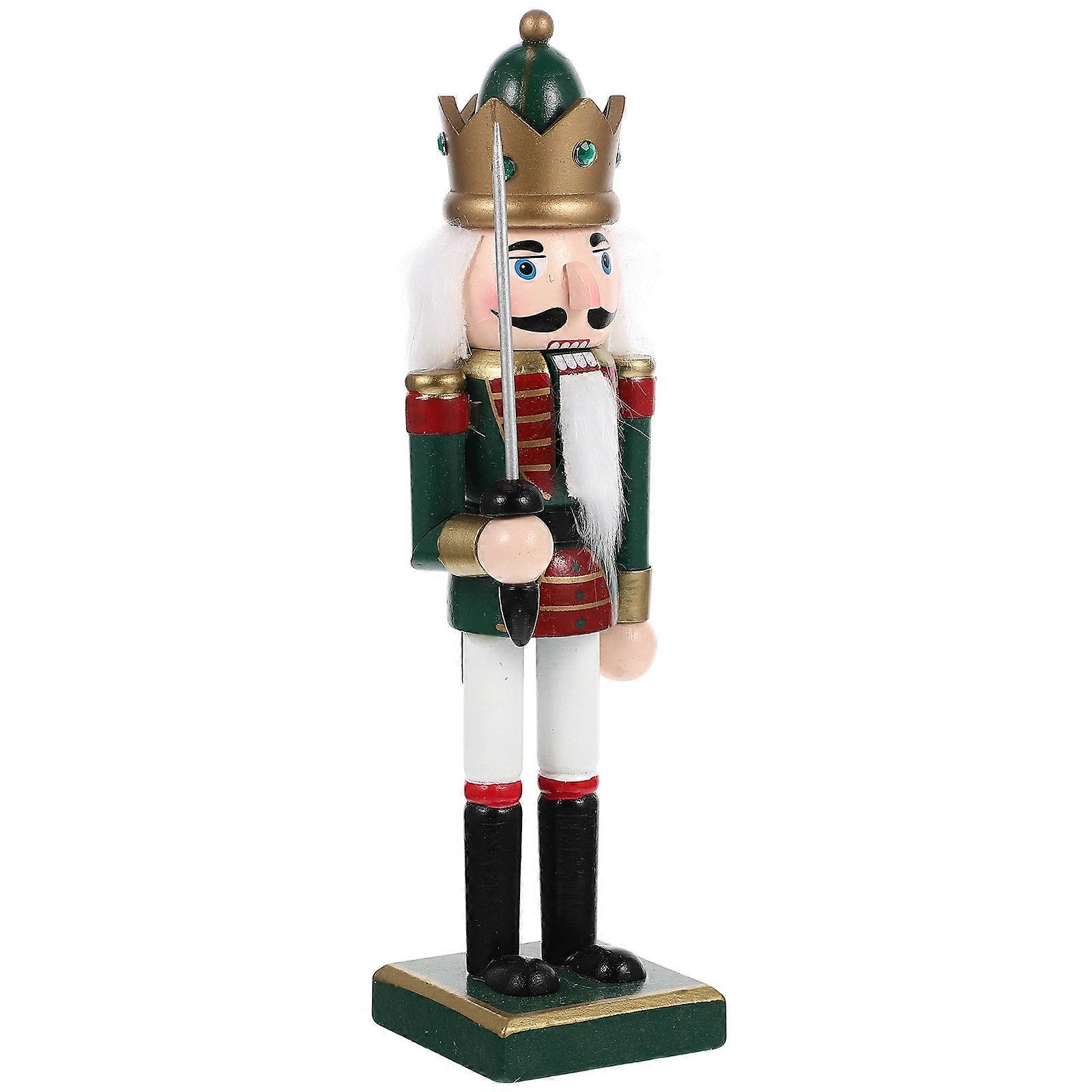 Nutcracker Soldier Wooden Nutcracker Decor for Decor 2Pcs