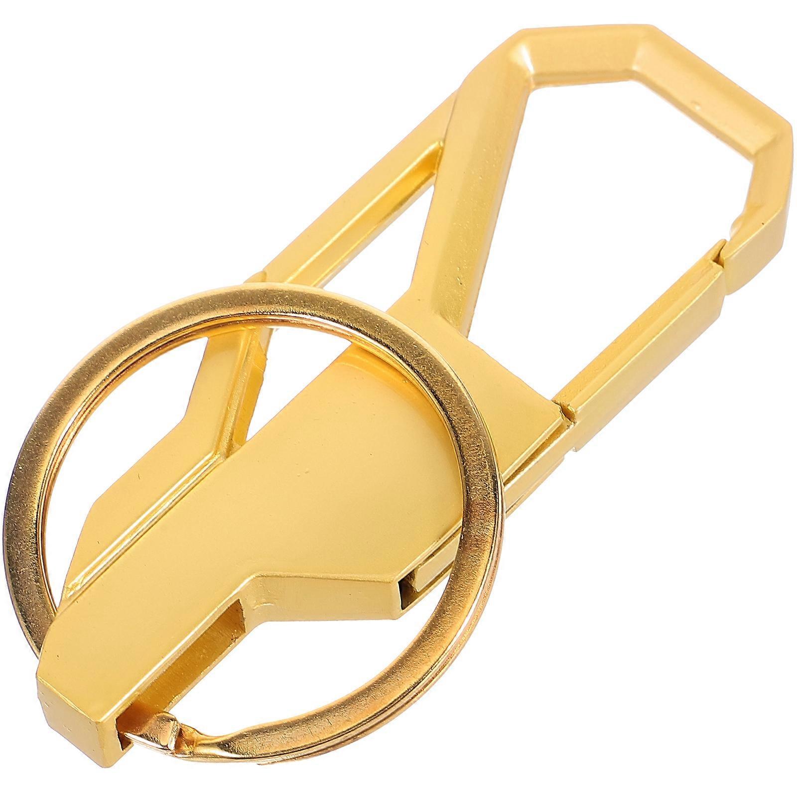 Metal Key Chain Belt Hanging Keyring for Hanging Keys 5Pcs Golden Color
