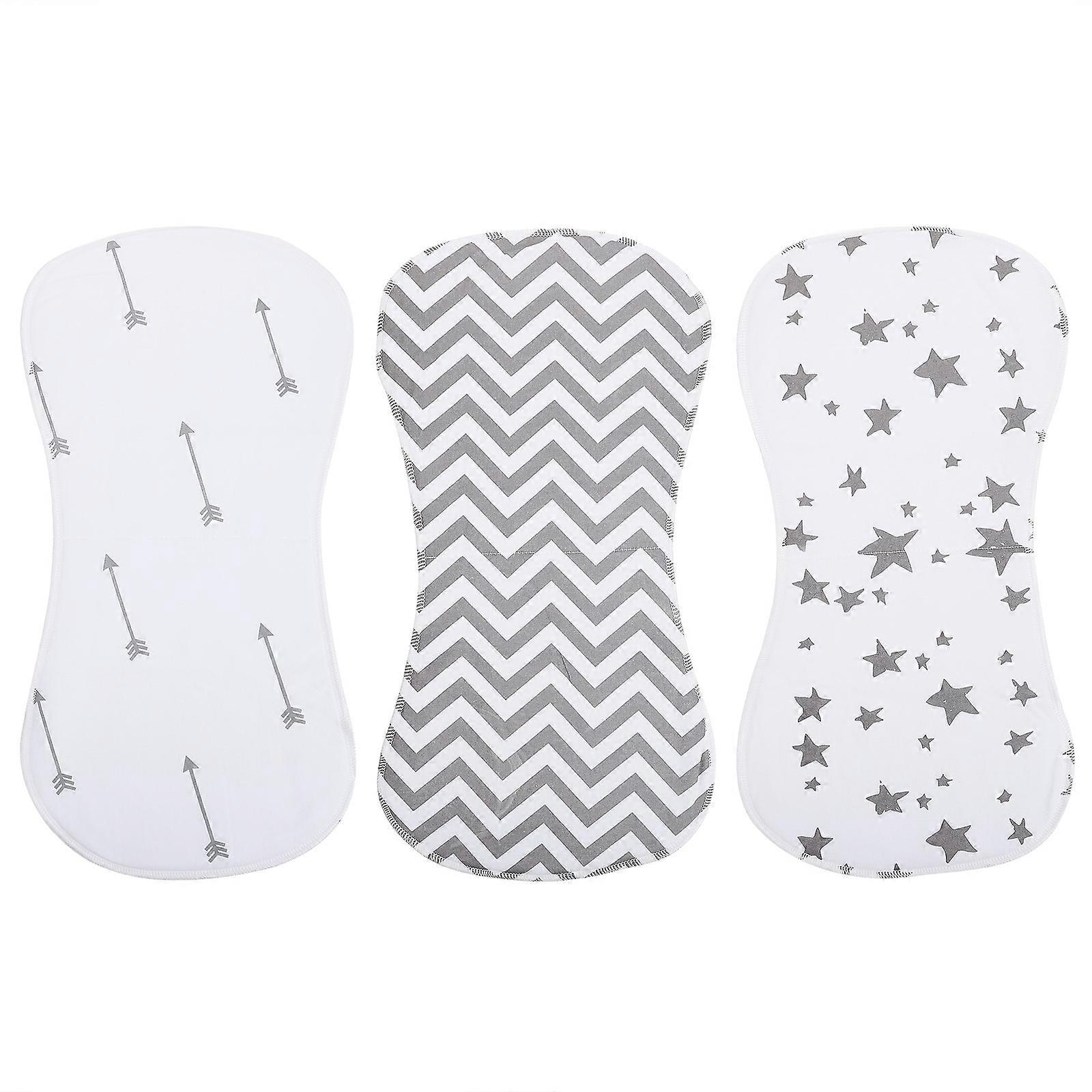 Sweat Absorbent Towels Infant Burp Cloths for Baby Use 3Pcs Pack