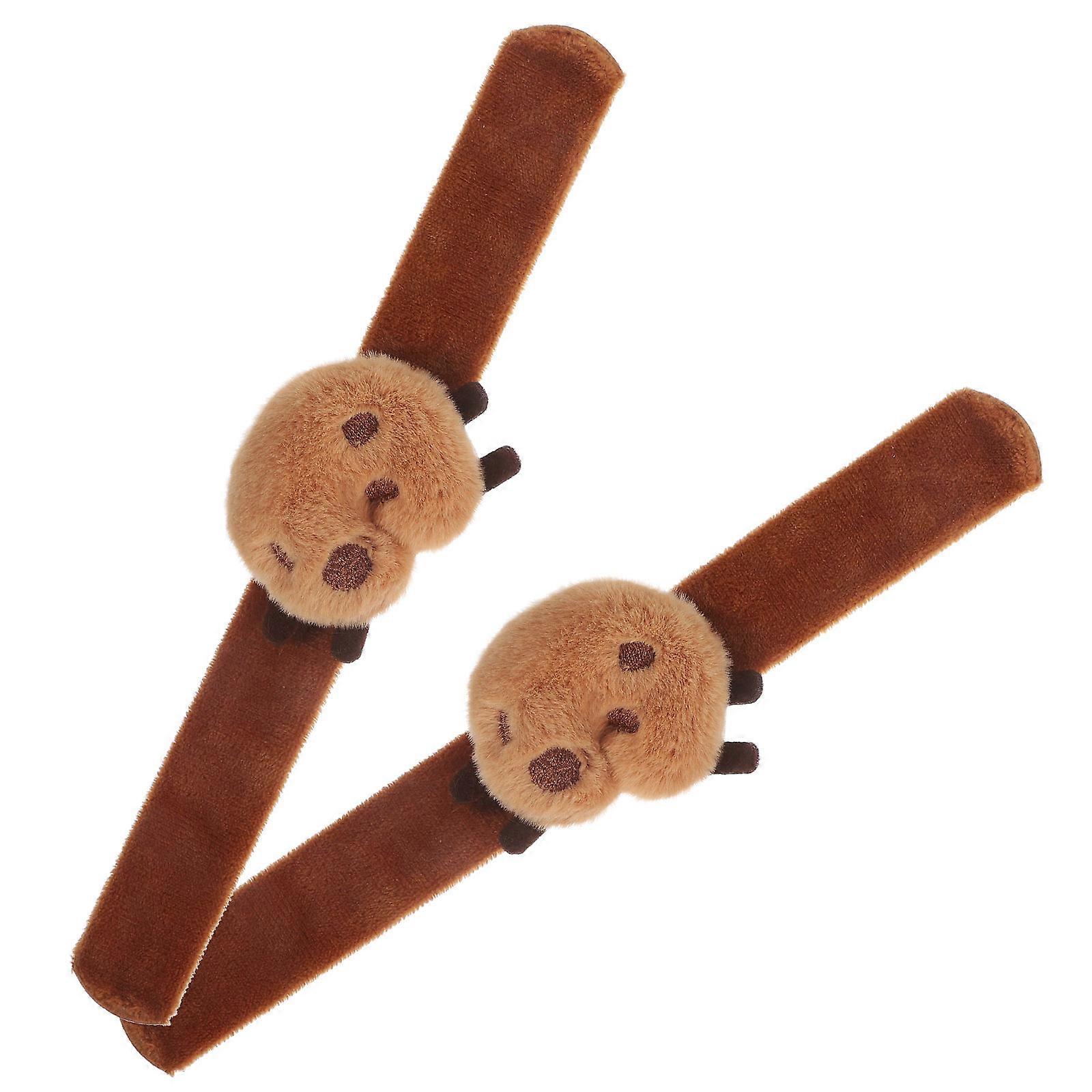 Slap Bracelet Plush Capybara Designed for Kids Party Favor 8Pcs