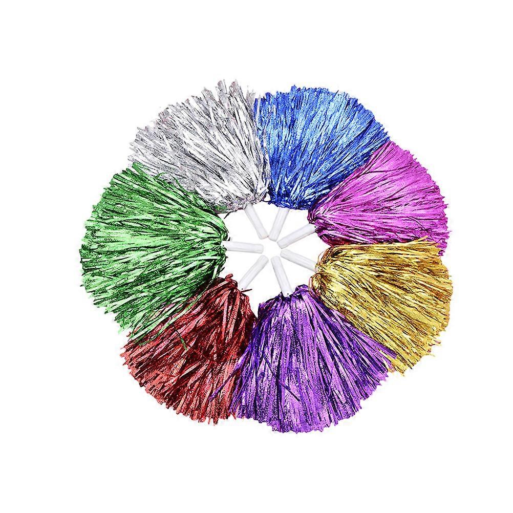 Cheerleading Accessories 14Pcs Cheerleaders Supplies Color Random Cheer Poms For Sports Events And Cheering Activities Durable And Safe