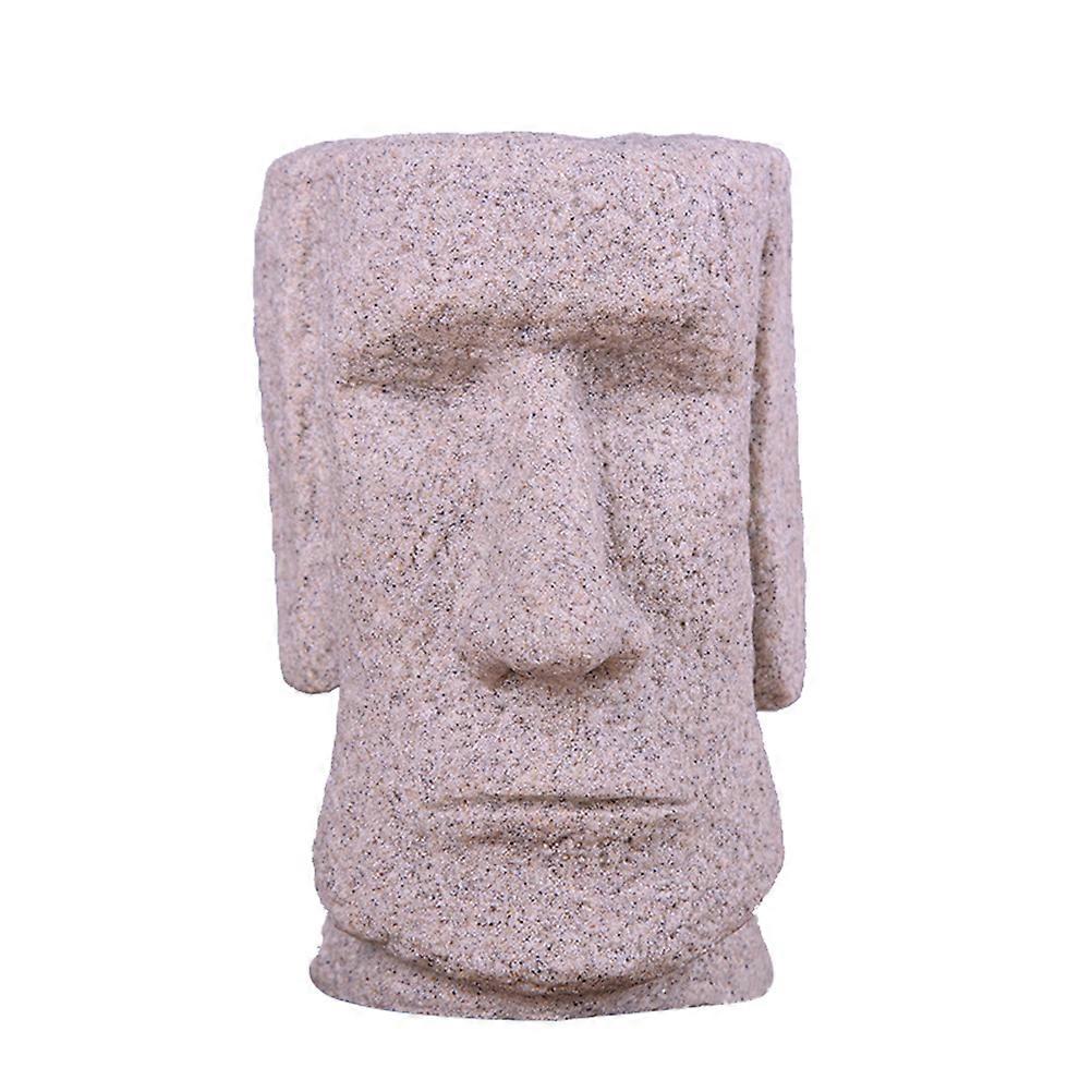 Creative Pen Holder Statues for Desktop Decoration 2Pcs Resin Storage Box