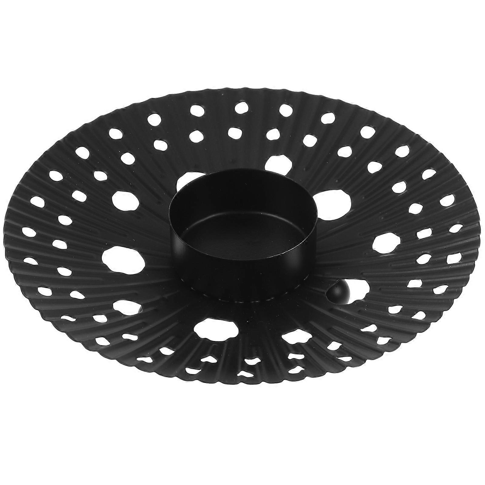 Tea Light Candle Holders for Table 4Pcs Iron Round Hollow Decorative Holders