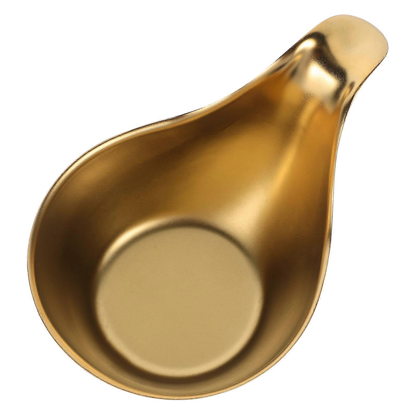 3Pcs Golden Sauce Cups Stainless Steel for Dressing Container with Handle