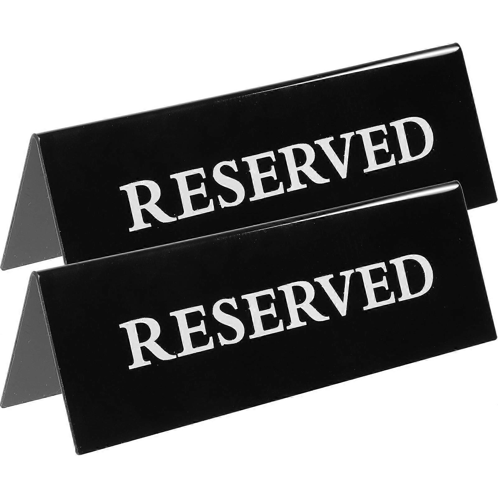 Reserved Seating Sign Acrylic Inverted V Triangle For Banquets 2Pcs