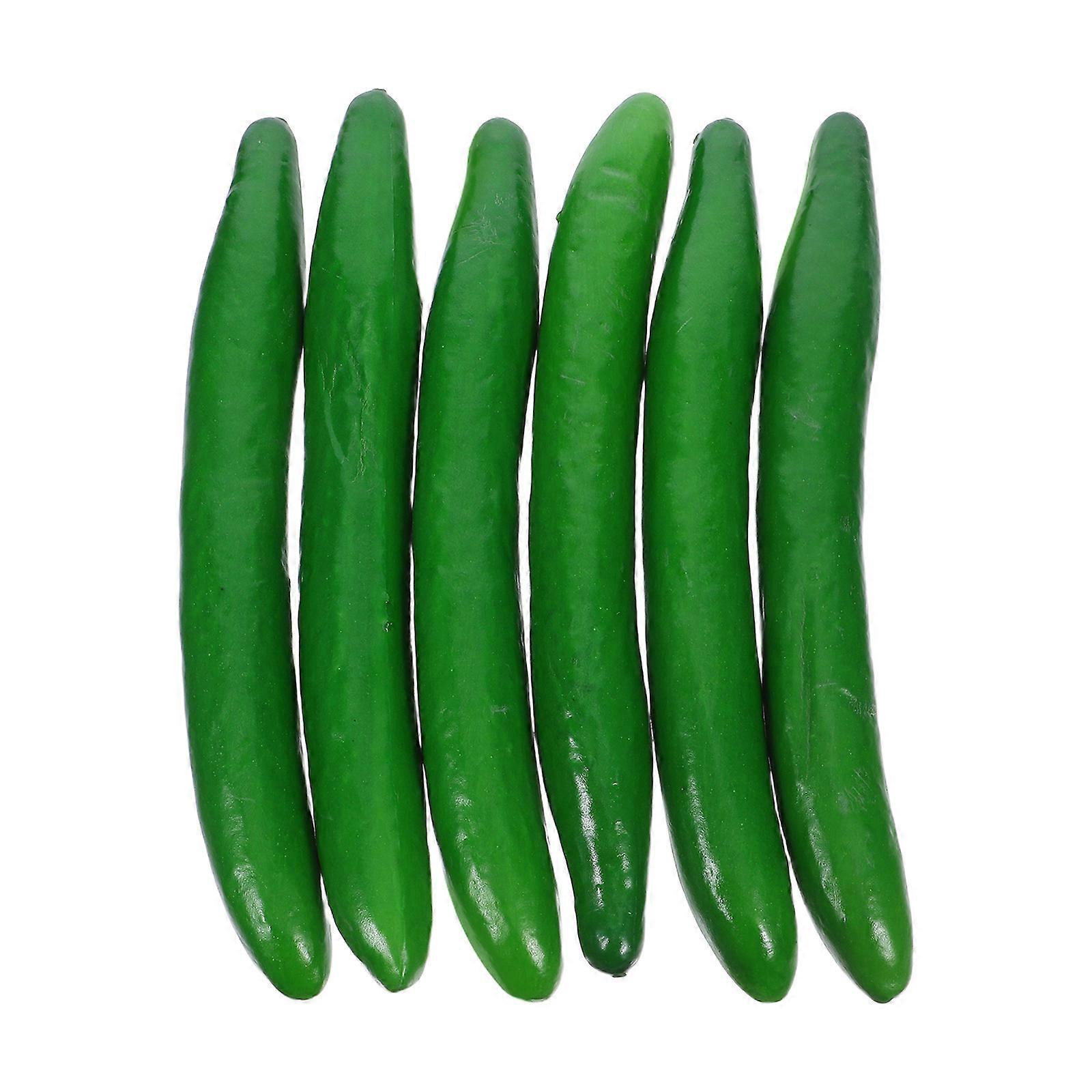Fake Cucumber Emulation Cucumber Prop for Decoration 18Pcs Pack