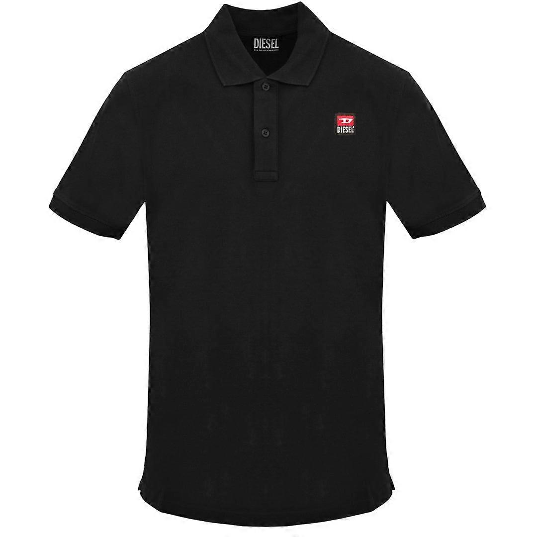 Diesel Small Patch Logo Black Caviar Polo Shirt