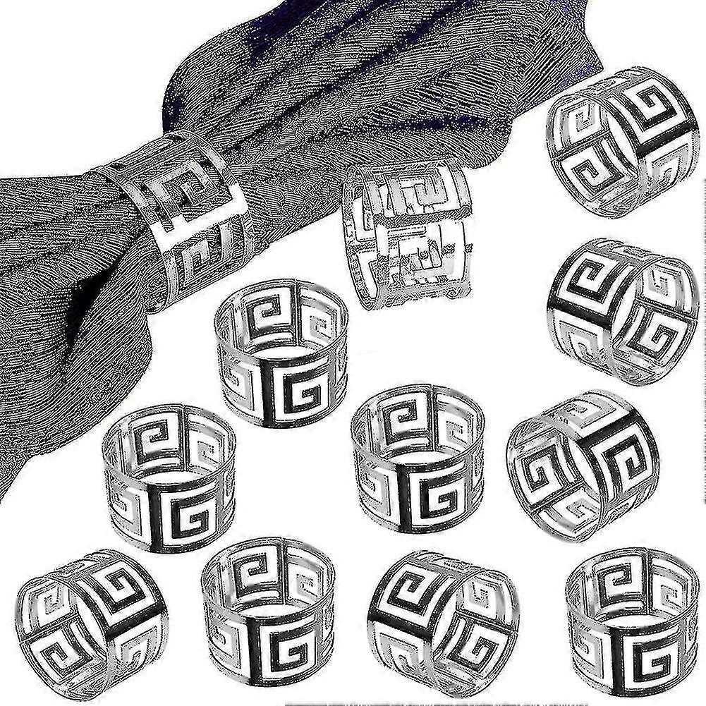 12個の繊細な合金ナプキンリングセット、互換性のある理想的なテーブルセッティングナプキン装飾