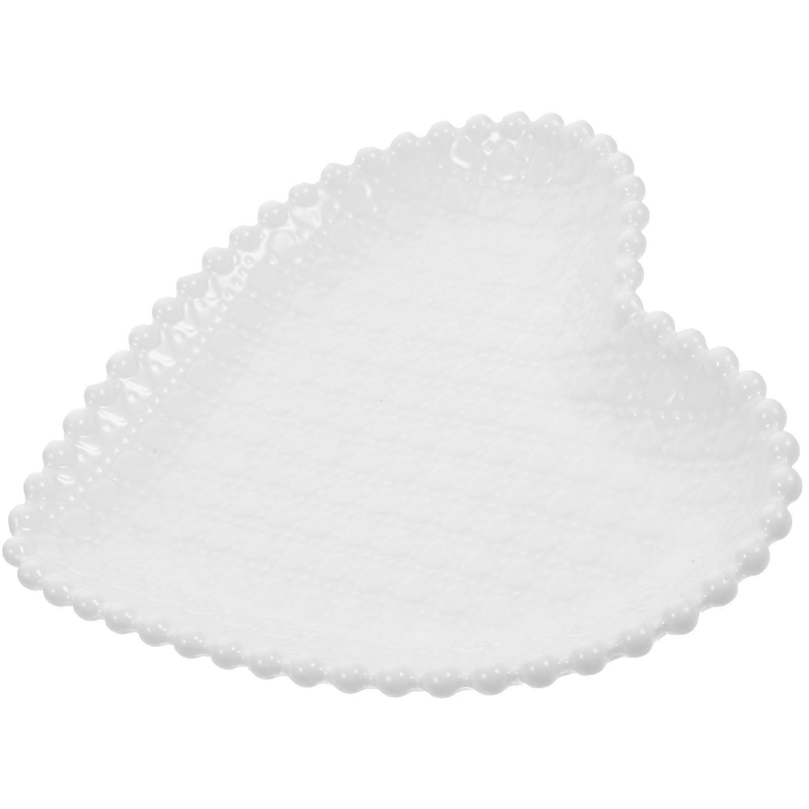 Heart Shaped Plate Ceramic Dessert Serving Plate for Home Use