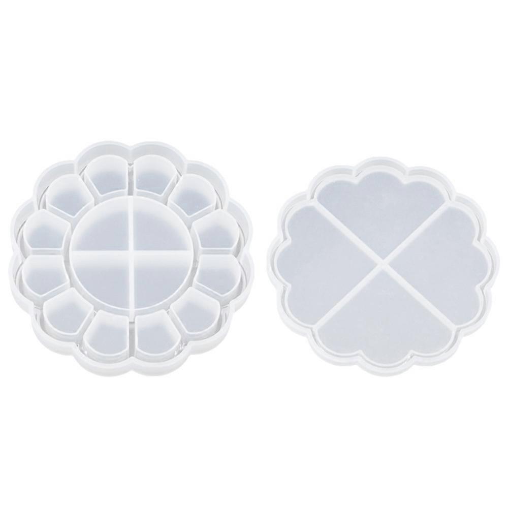 Flower Shape Storage Box Mold Compatible With Epoxy Resin For DIY Creative Projects 1 Set