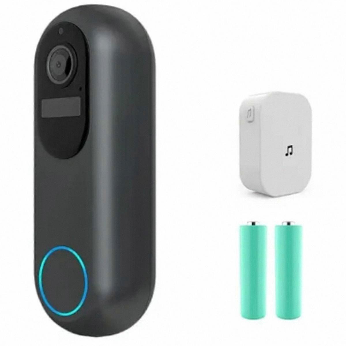 HD 1080P Smart Video Doorbell with WIFI Connectivity, Wireless Design, Waterproof Build, Night Vision, and Home Intercom Functionality for Enhanced Se