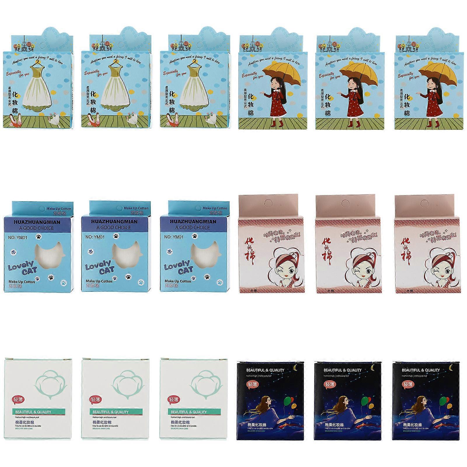 Makeup Remover Pads for Face Cleaning Use 18 Boxes Thin Puff Pads