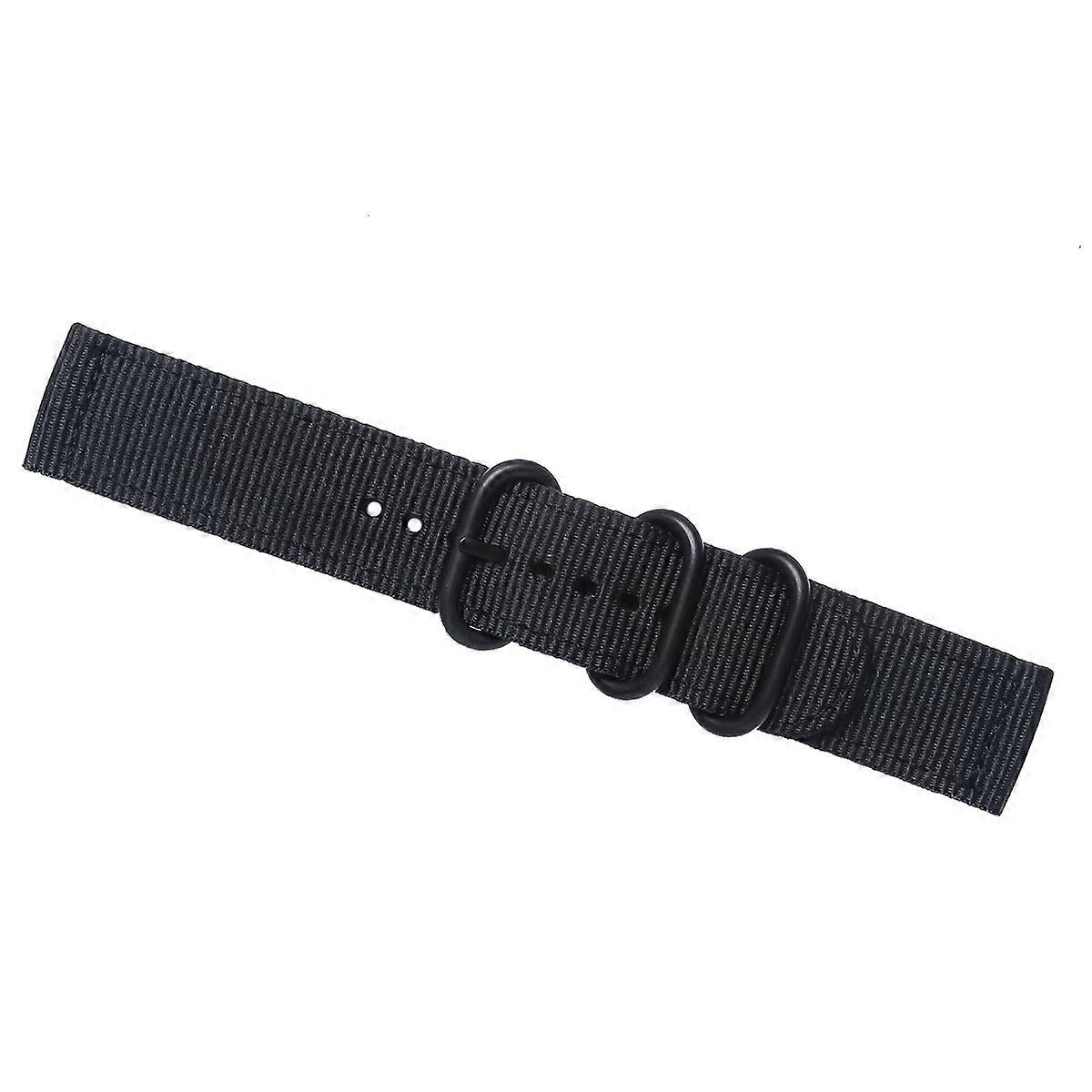22mm Nylon Watch Band Strap for Watch Replacement 2Pcs Durable Black