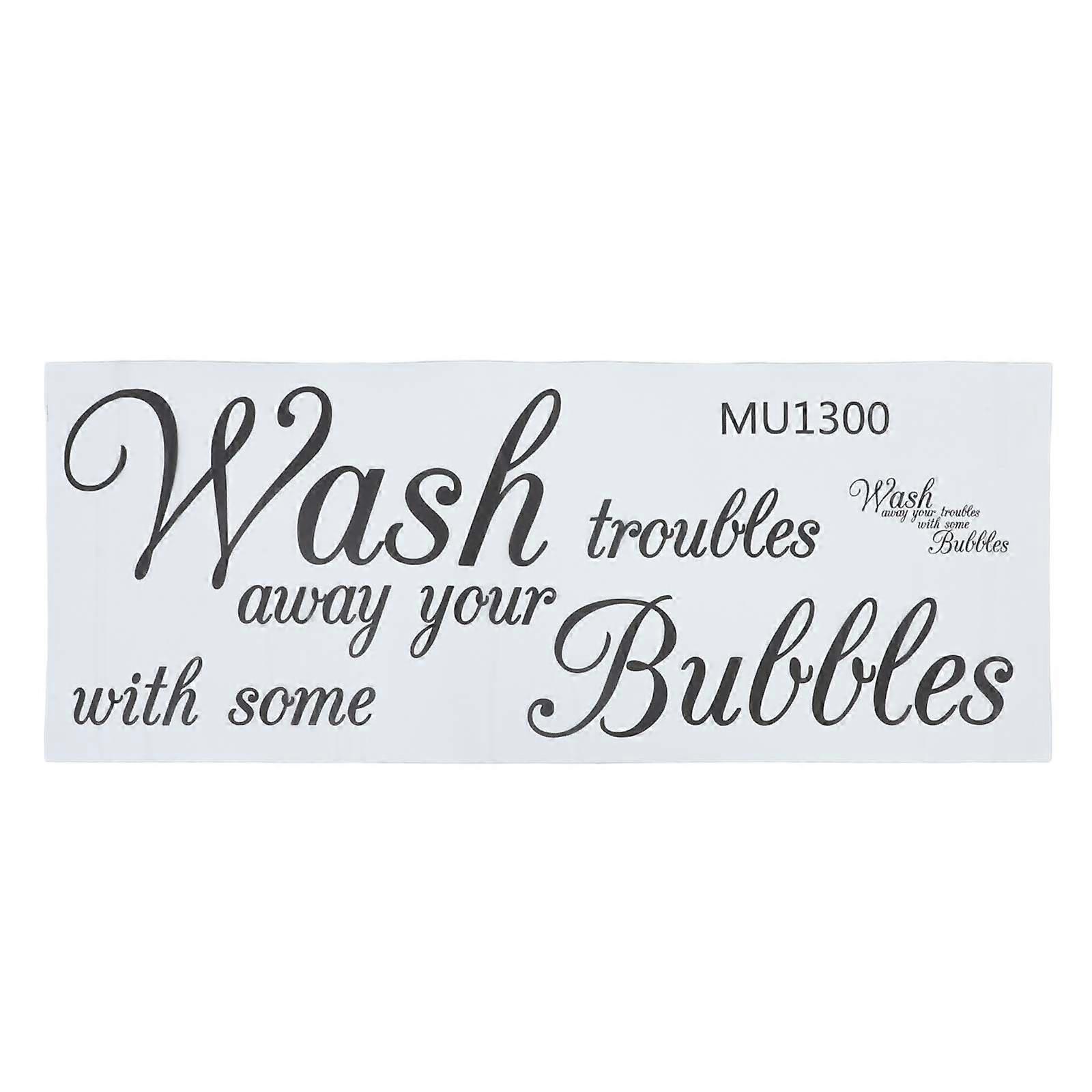 Home Decals Wash Your Troubles with Some Bubbles 3Pcs Pack