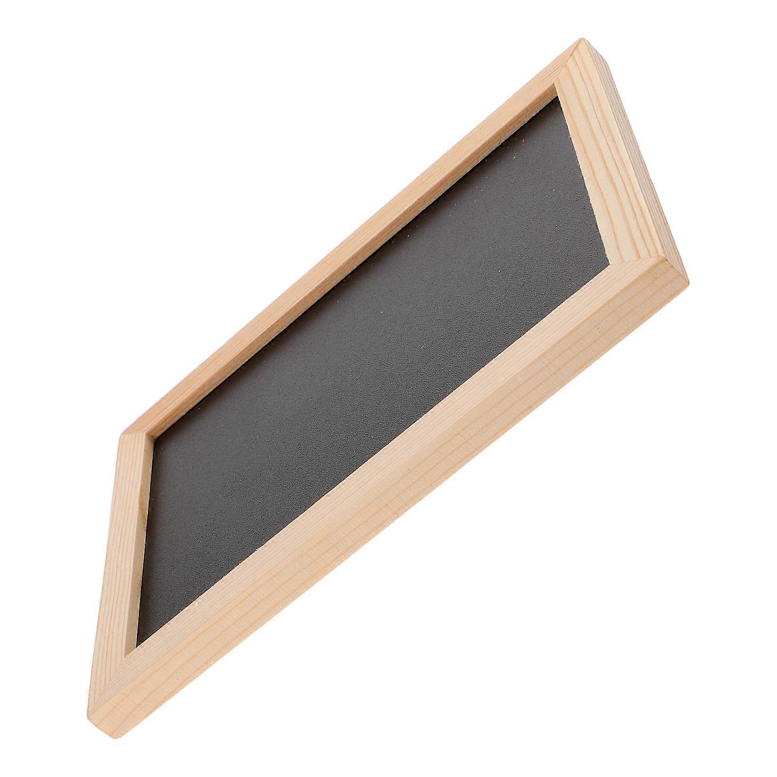 Black Chalkboard Sign for Message Board with Double-Sided Surface 4Pcs Set